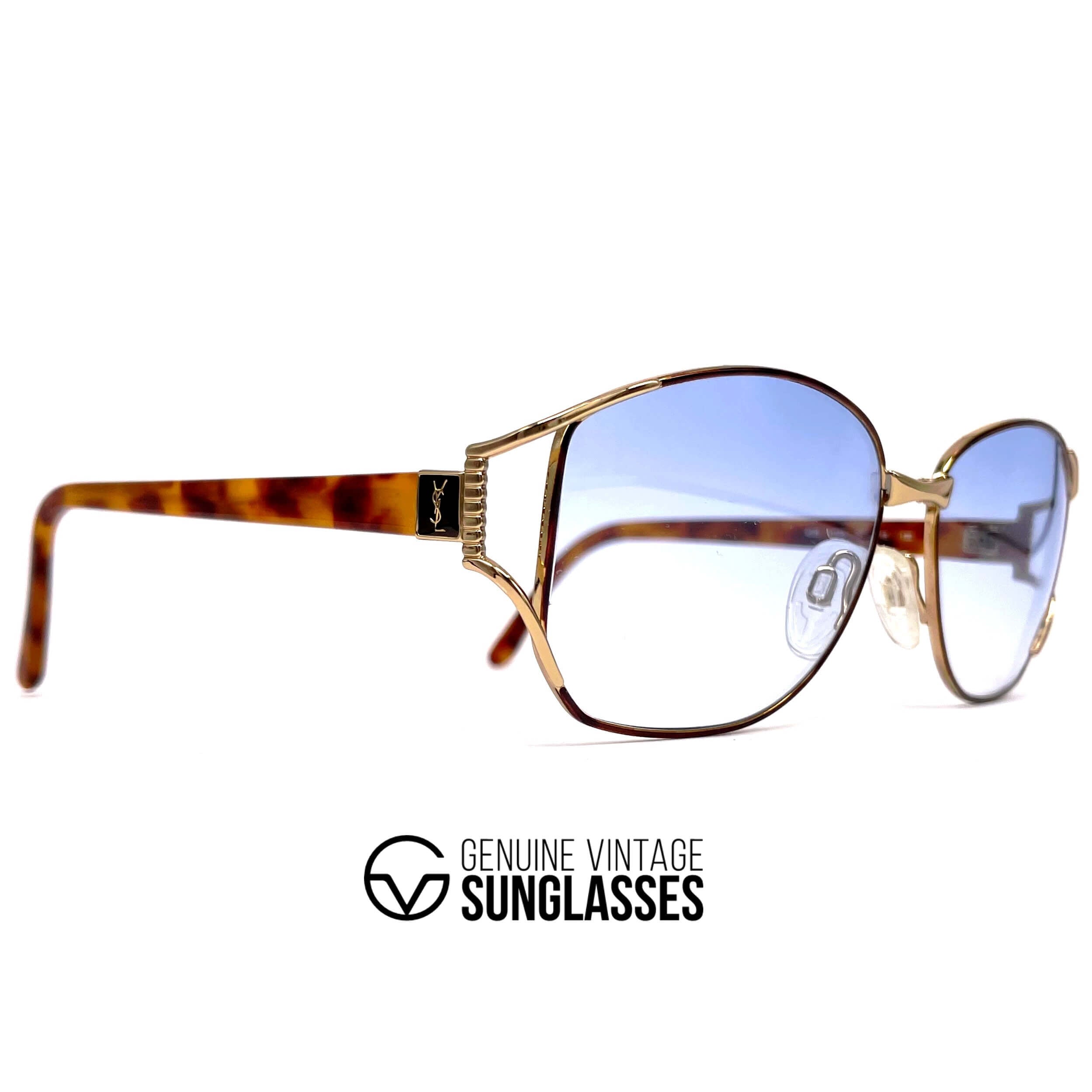 Vintage YVES SAINT LAURENT 4028 gold sunglasses