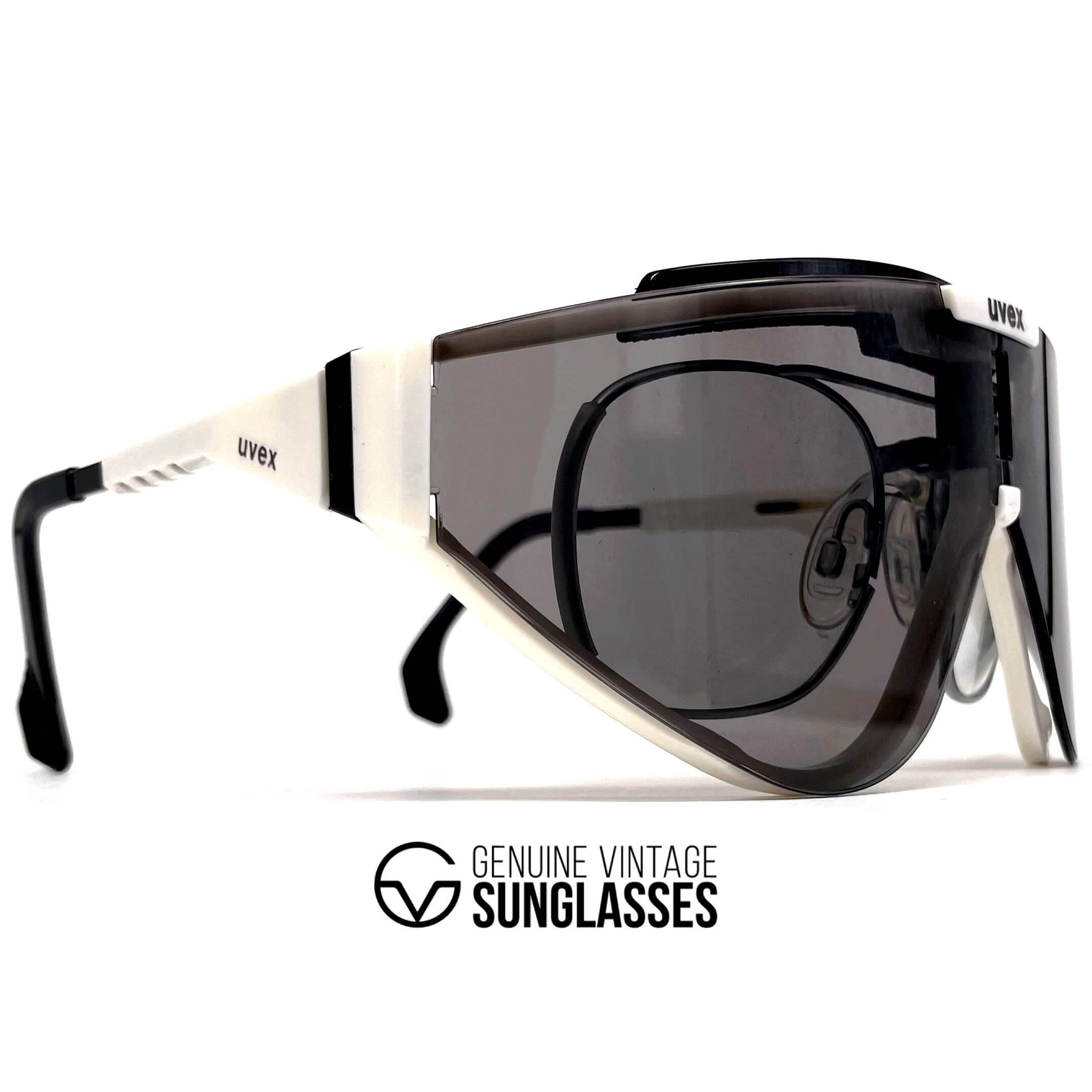 Vintage UVEX "Take Off" white optical sports sunglasses