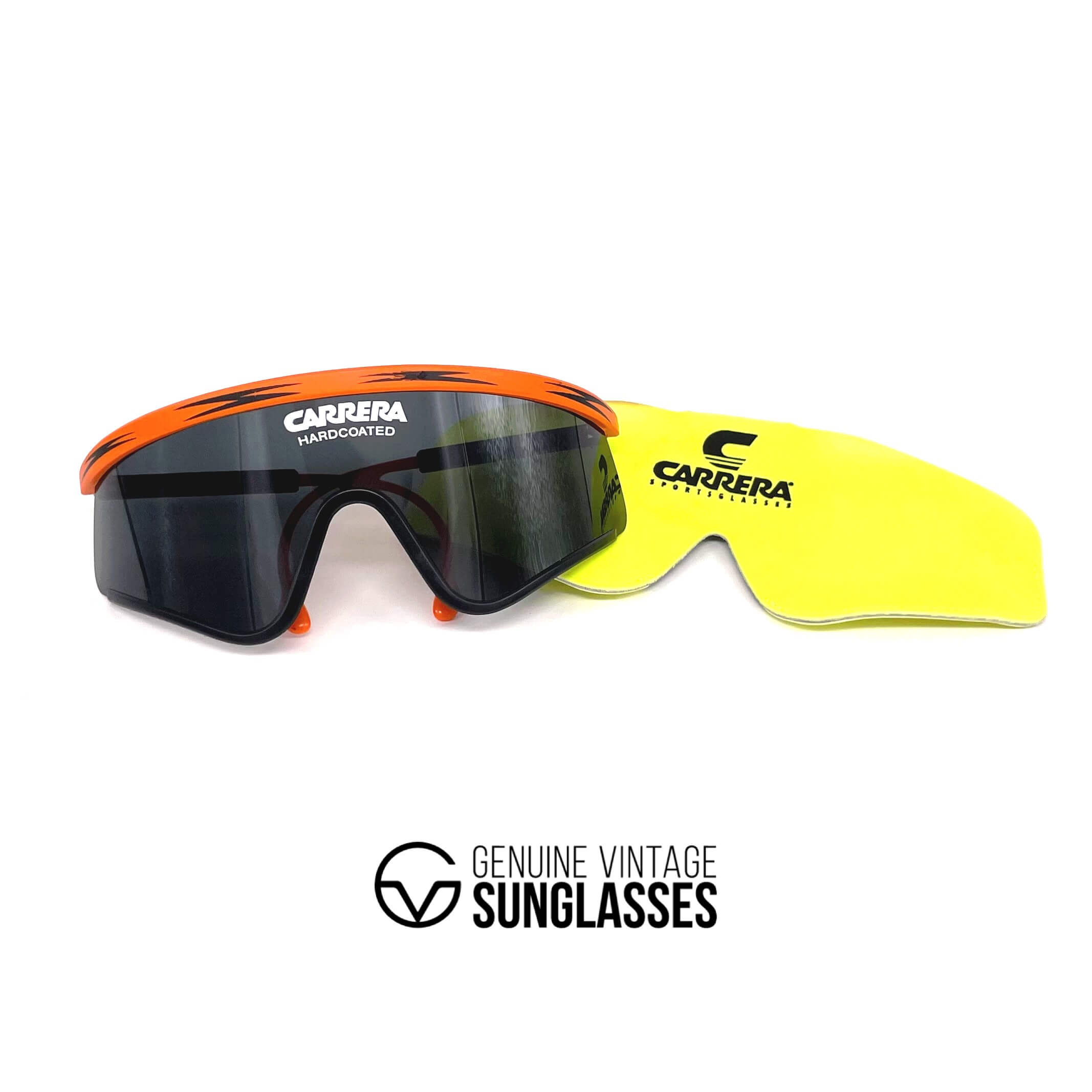 Vintage CARRERA 5449 rare orange sports XXL sunglasses