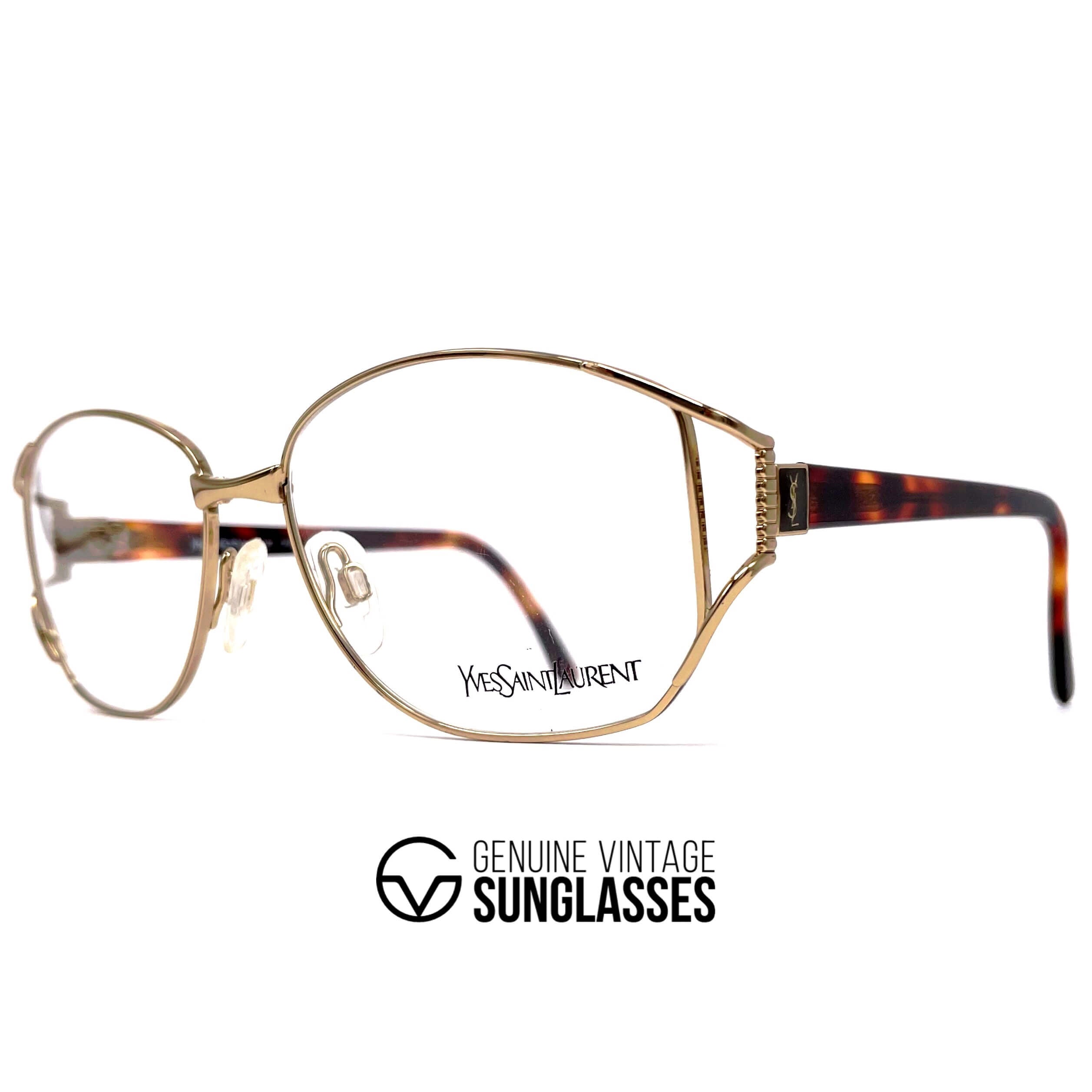 Vintage YVES SAINT LAURENT 4028 gold glasses frames