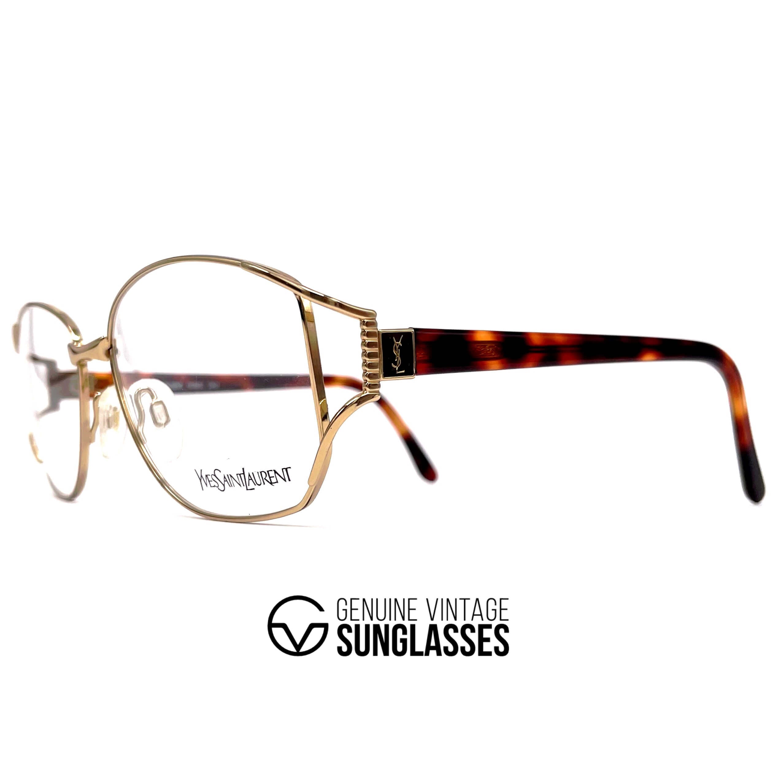 Vintage YVES SAINT LAURENT 4028 gold glasses frames