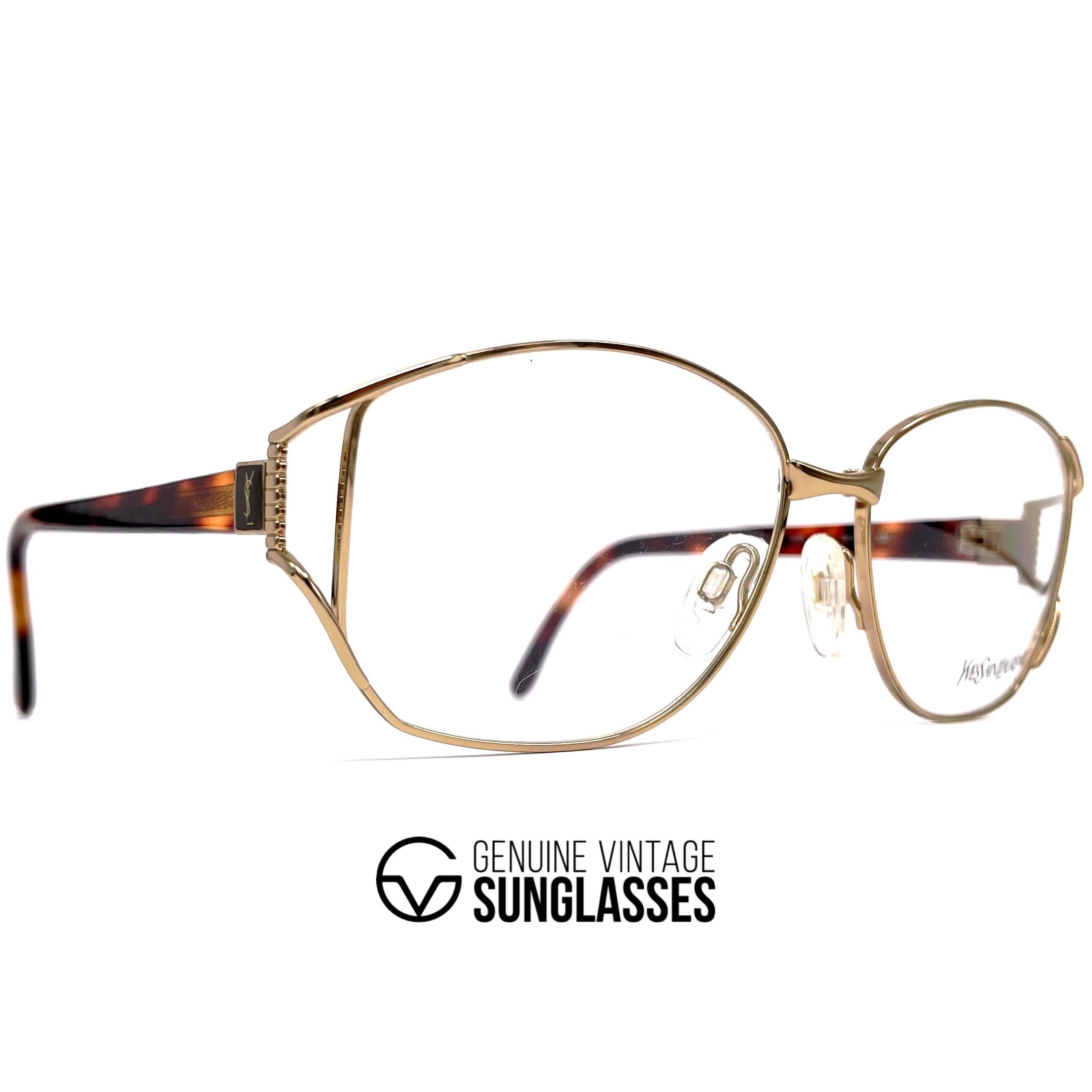 Vintage YVES SAINT LAURENT 4028 gold glasses frames
