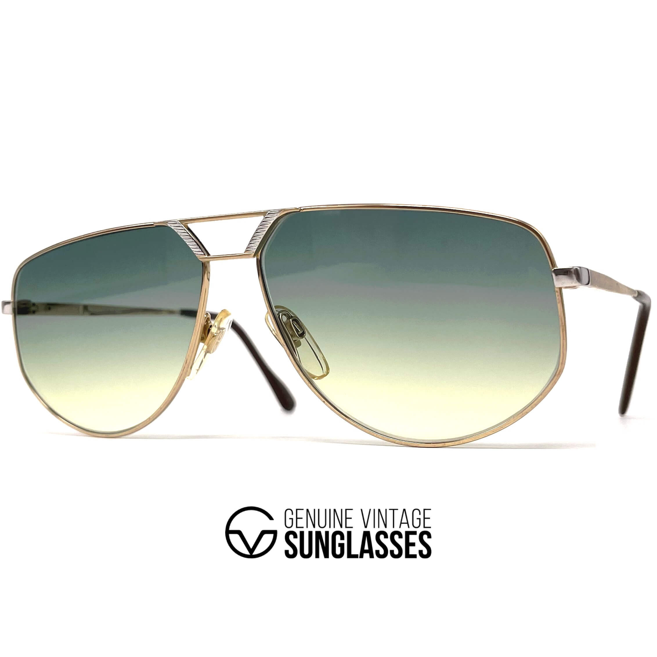 Vintage ATRIO 343 gold designer aviator sunglasses