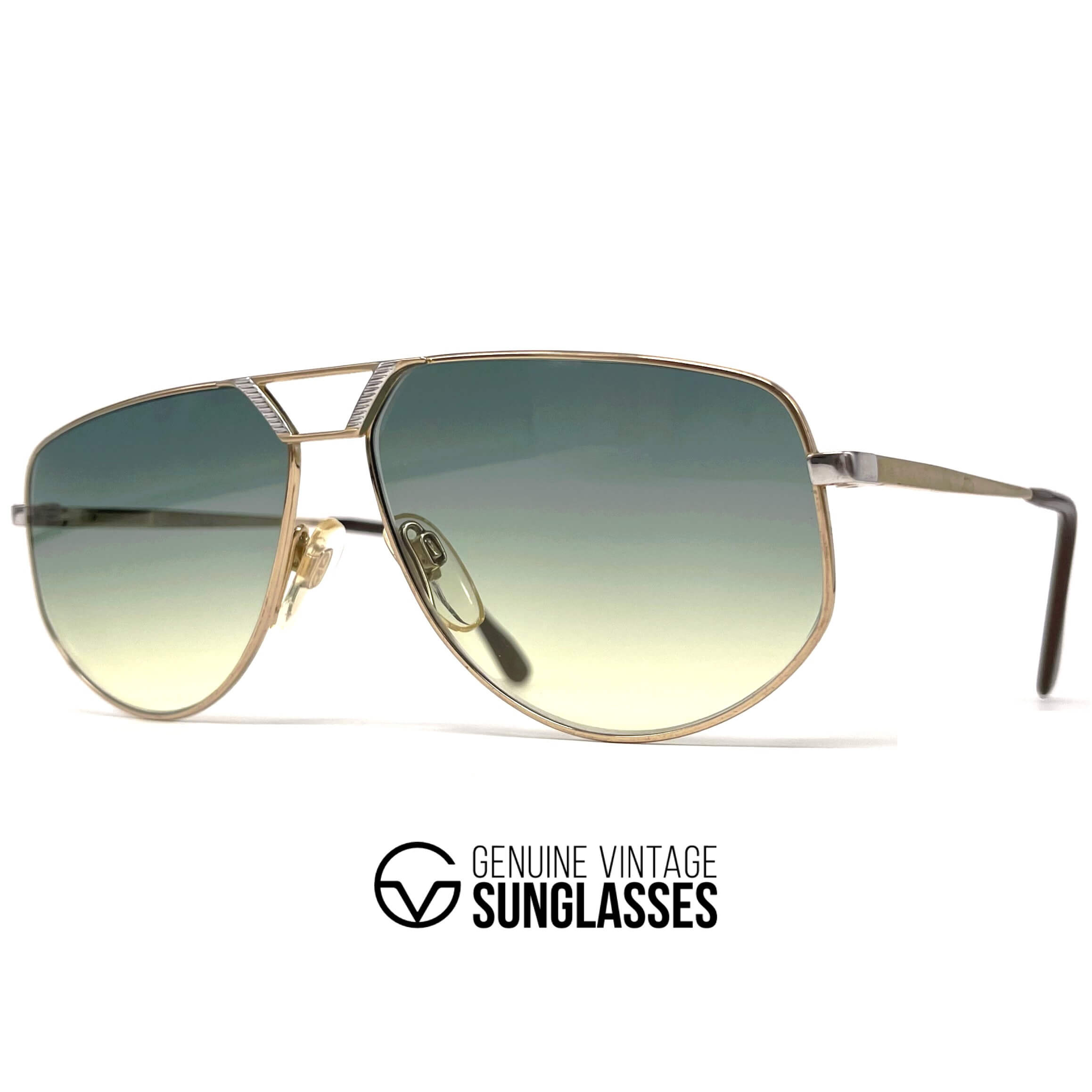 Vintage ATRIO 343 gold designer aviator sunglasses