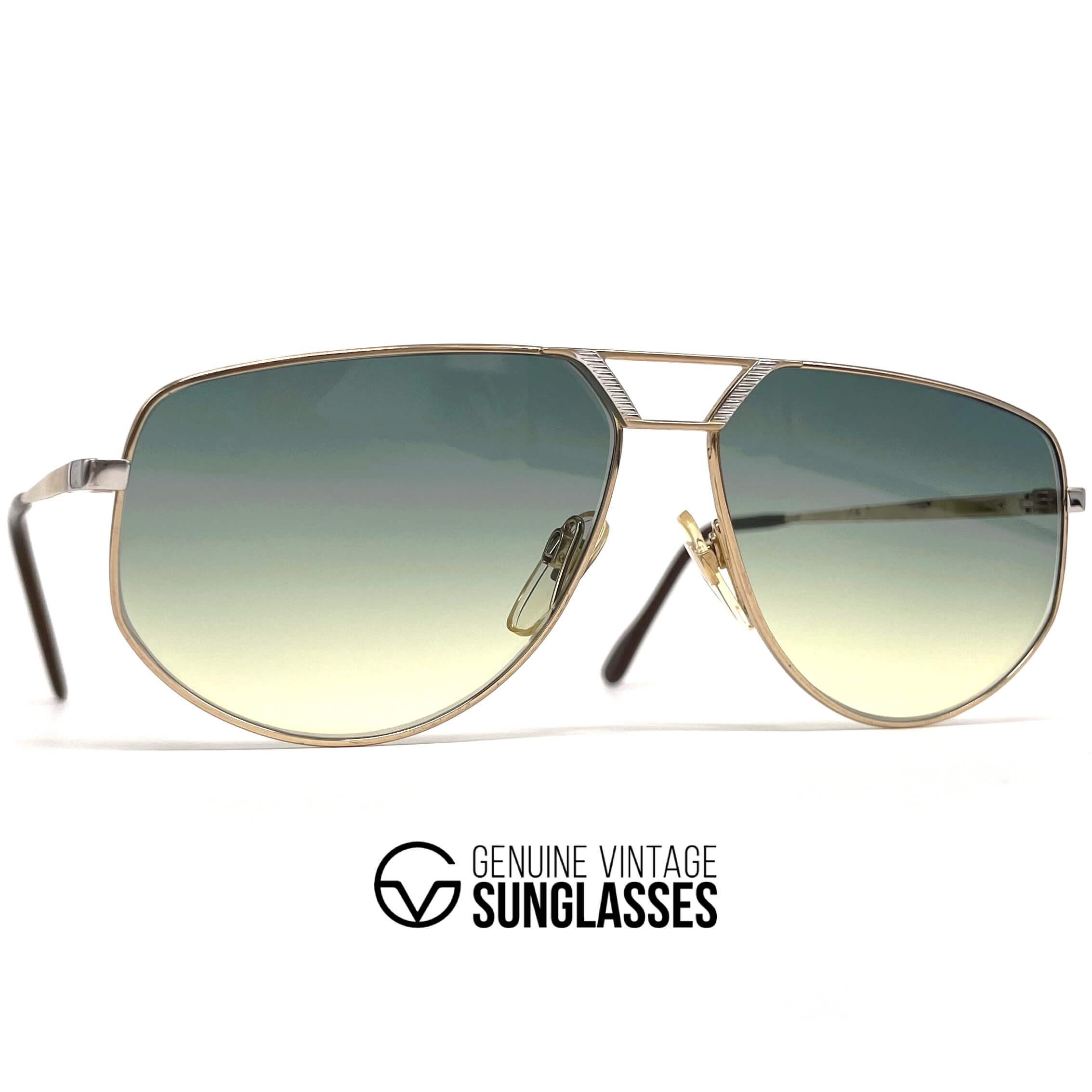 Vintage ATRIO 343 gold designer aviator sunglasses