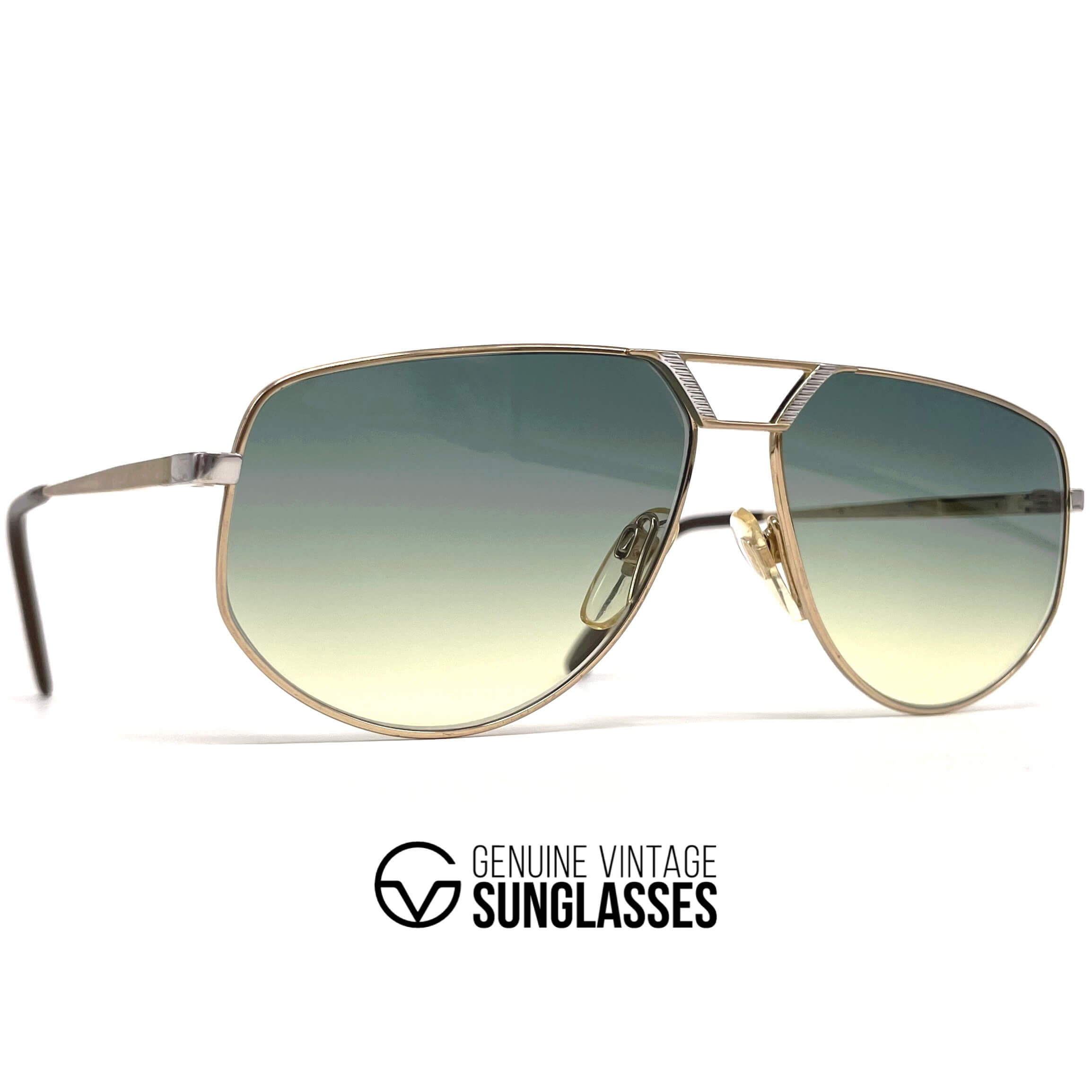 Vintage ATRIO 343 gold designer aviator sunglasses