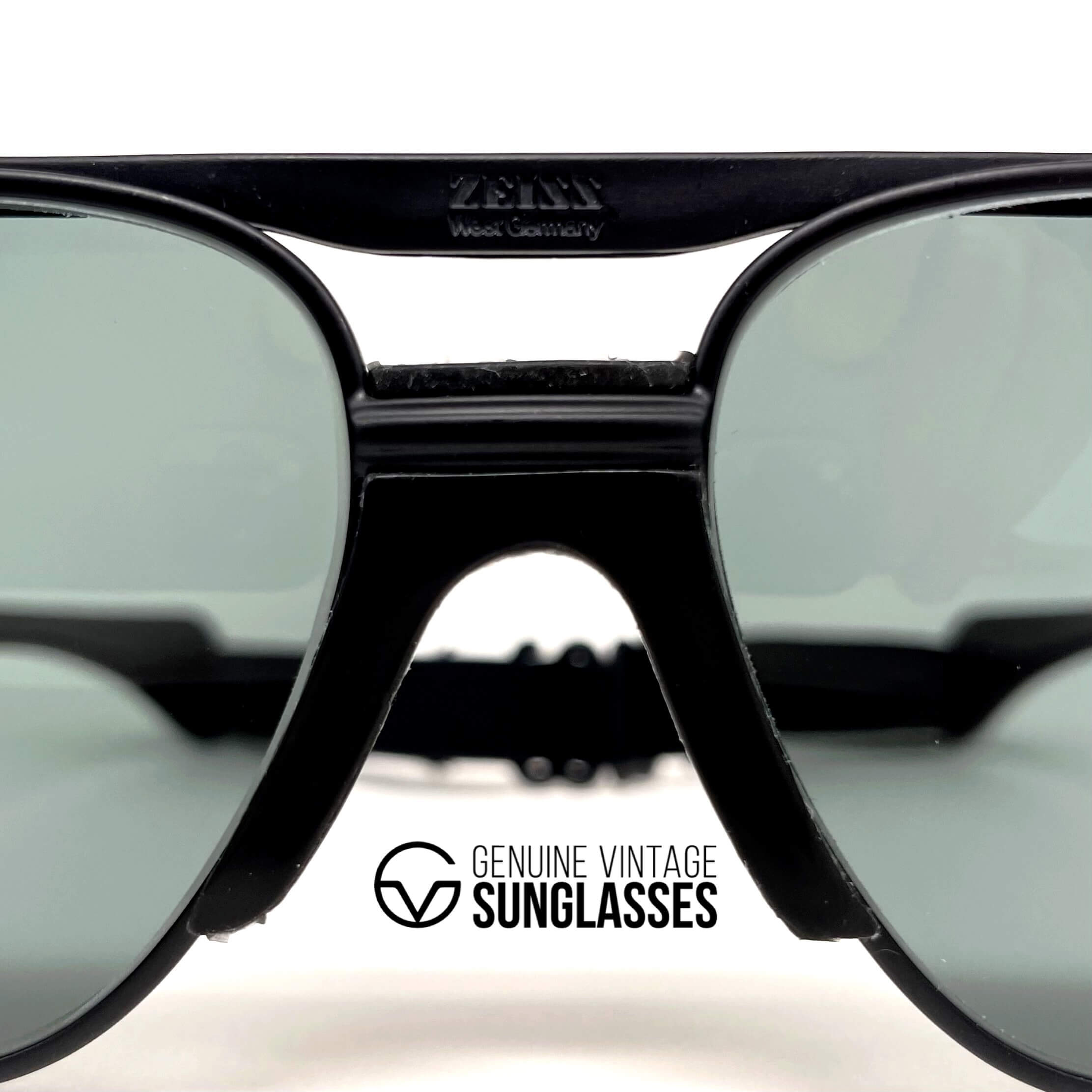 Vintage ZEISS 7039 Swiss Army black mineral aviator sunglasses