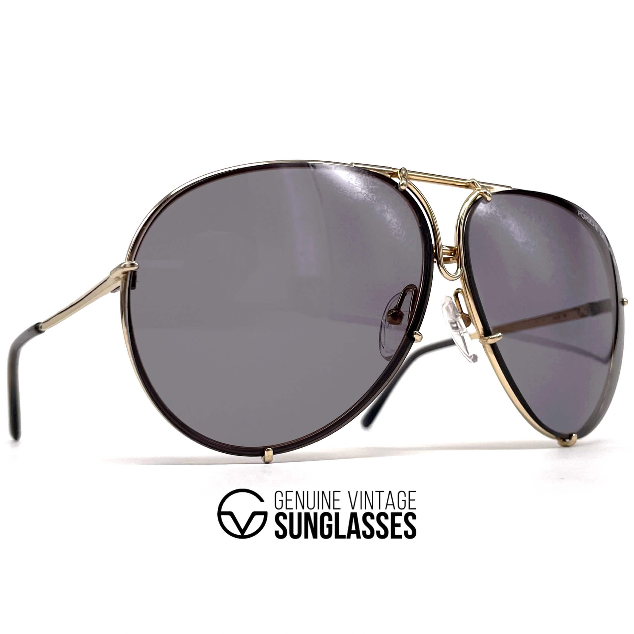 Vintage PORSCHE DESIGN by CARRERA 5623 gold & grey sunglasses
