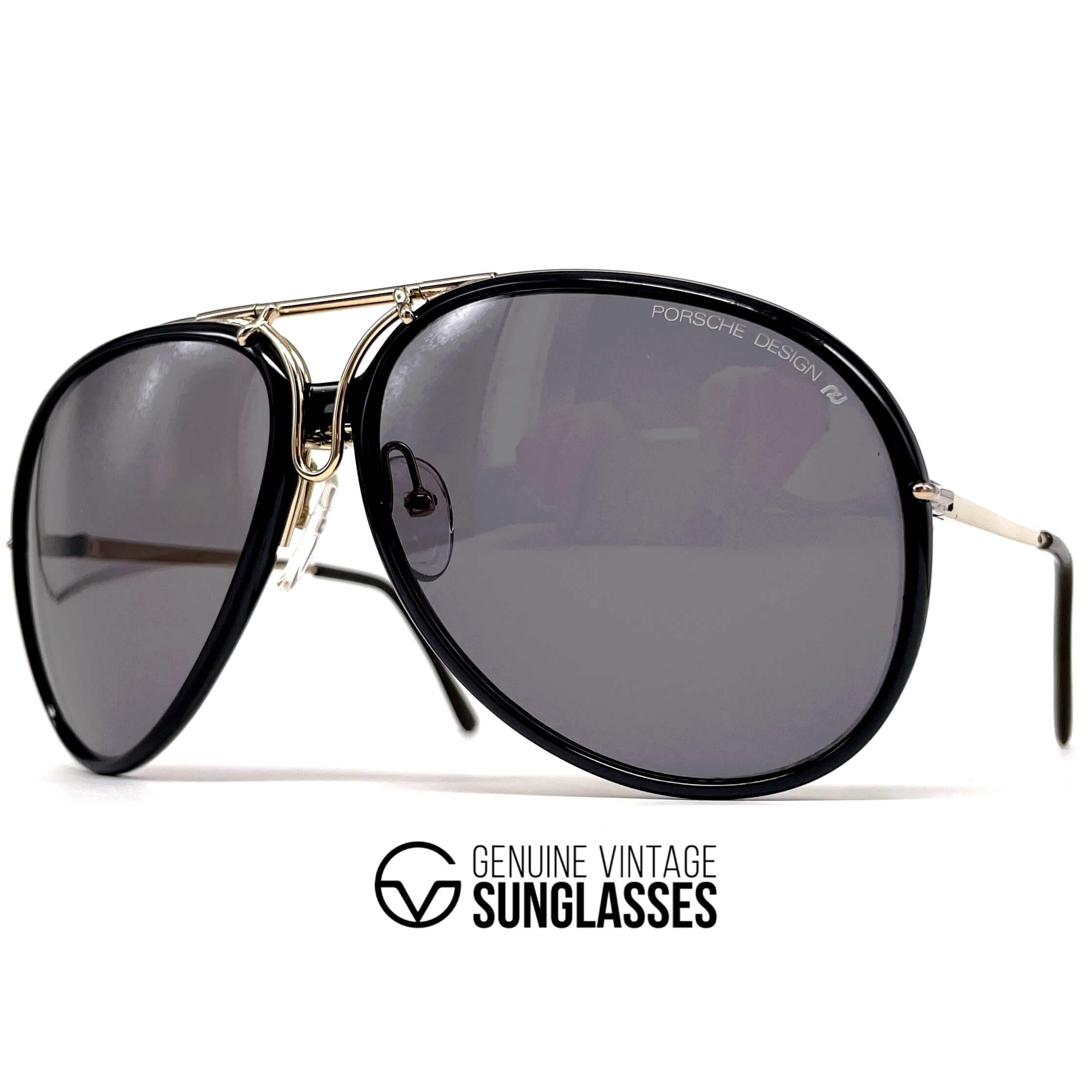 Vintage PORSCHE DESIGN by CARRERA 5632 black designer sunglasses