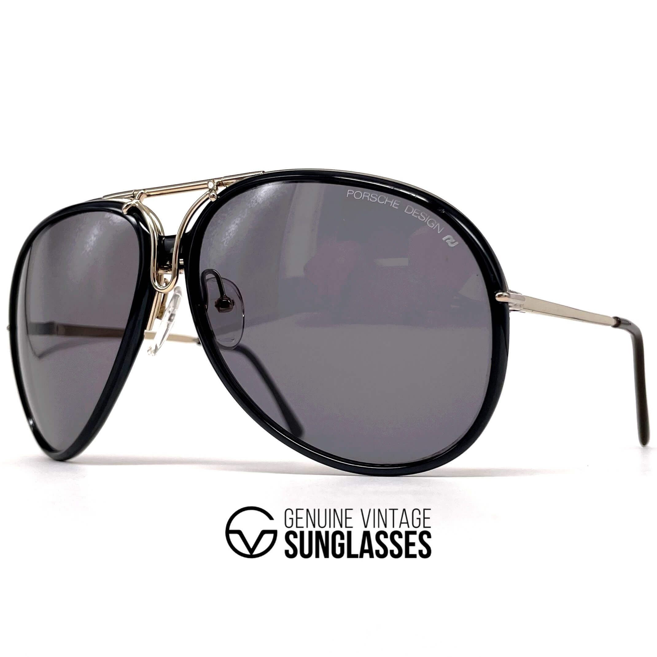 Vintage PORSCHE DESIGN by CARRERA 5632 black designer sunglasses