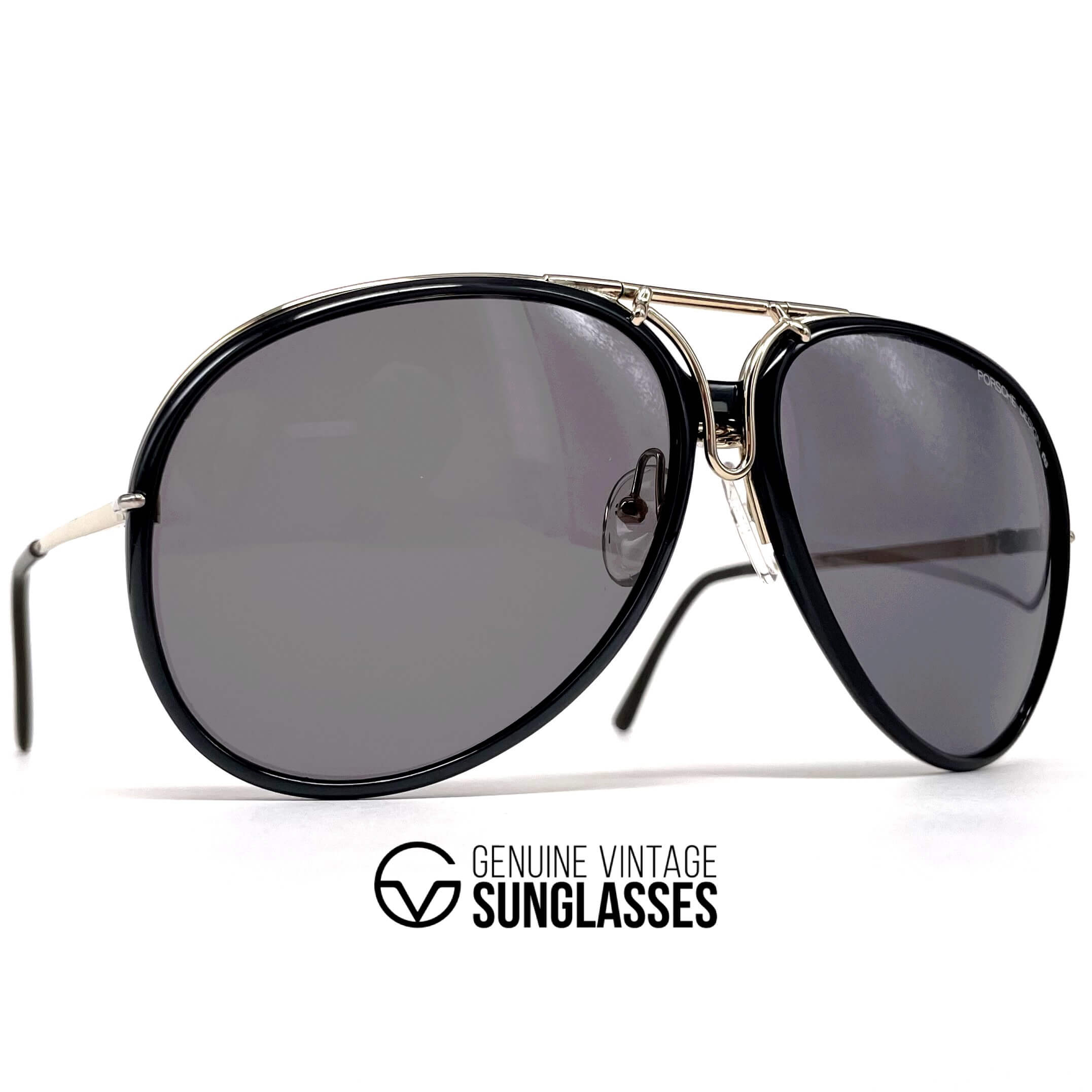 Vintage PORSCHE DESIGN by CARRERA 5632 black designer sunglasses