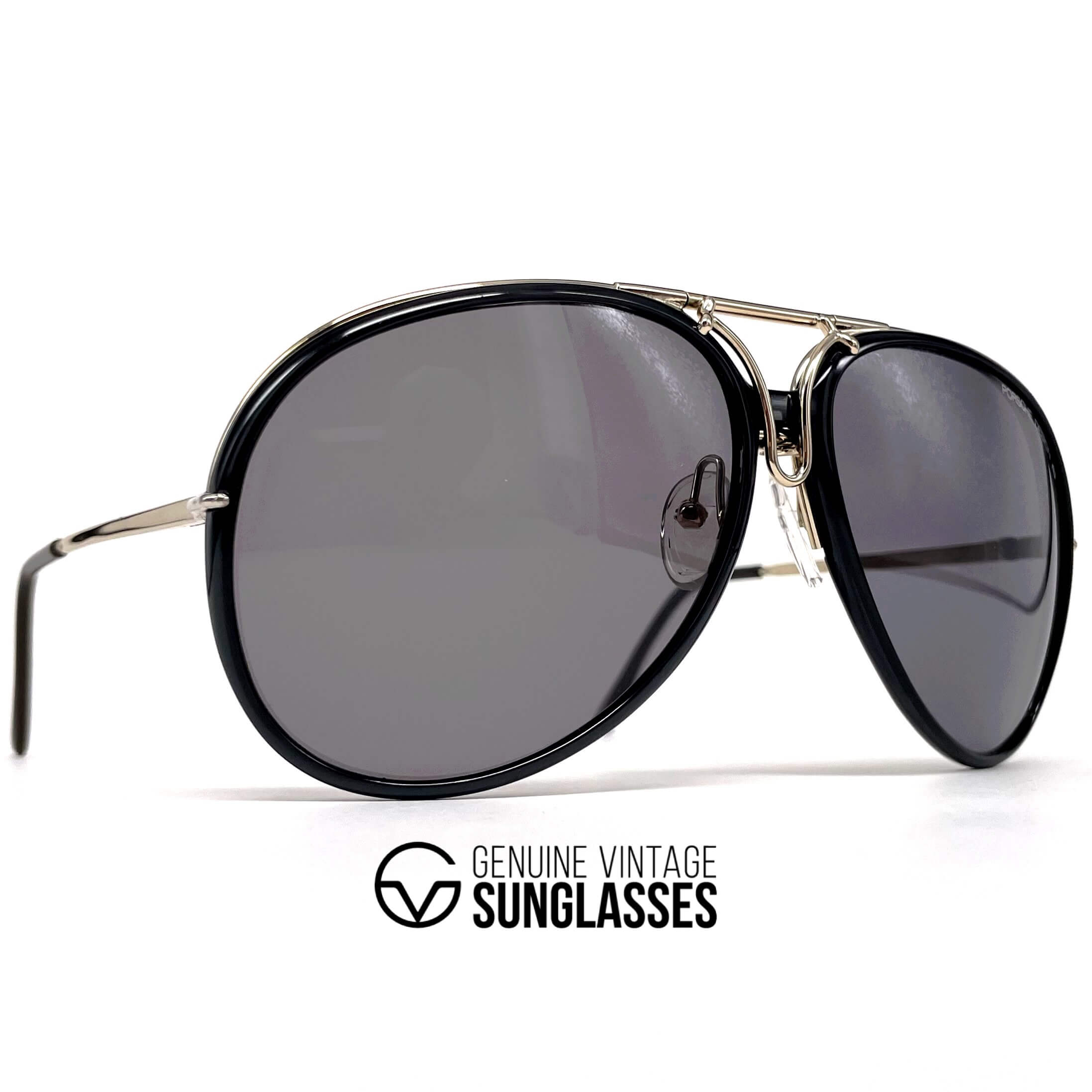 Vintage PORSCHE DESIGN by CARRERA 5632 black designer sunglasses