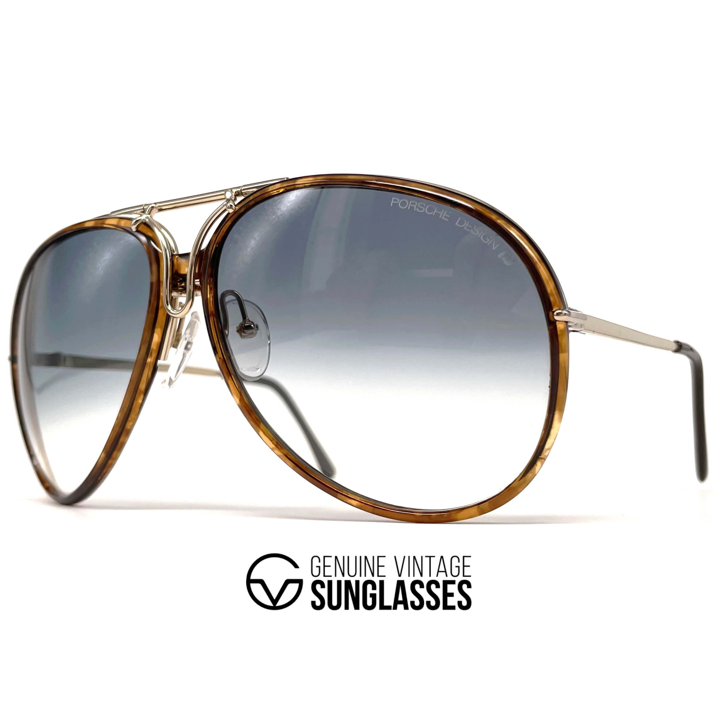 Vintage PORSCHE DESIGN by CARRERA 5632 black designer sunglasses