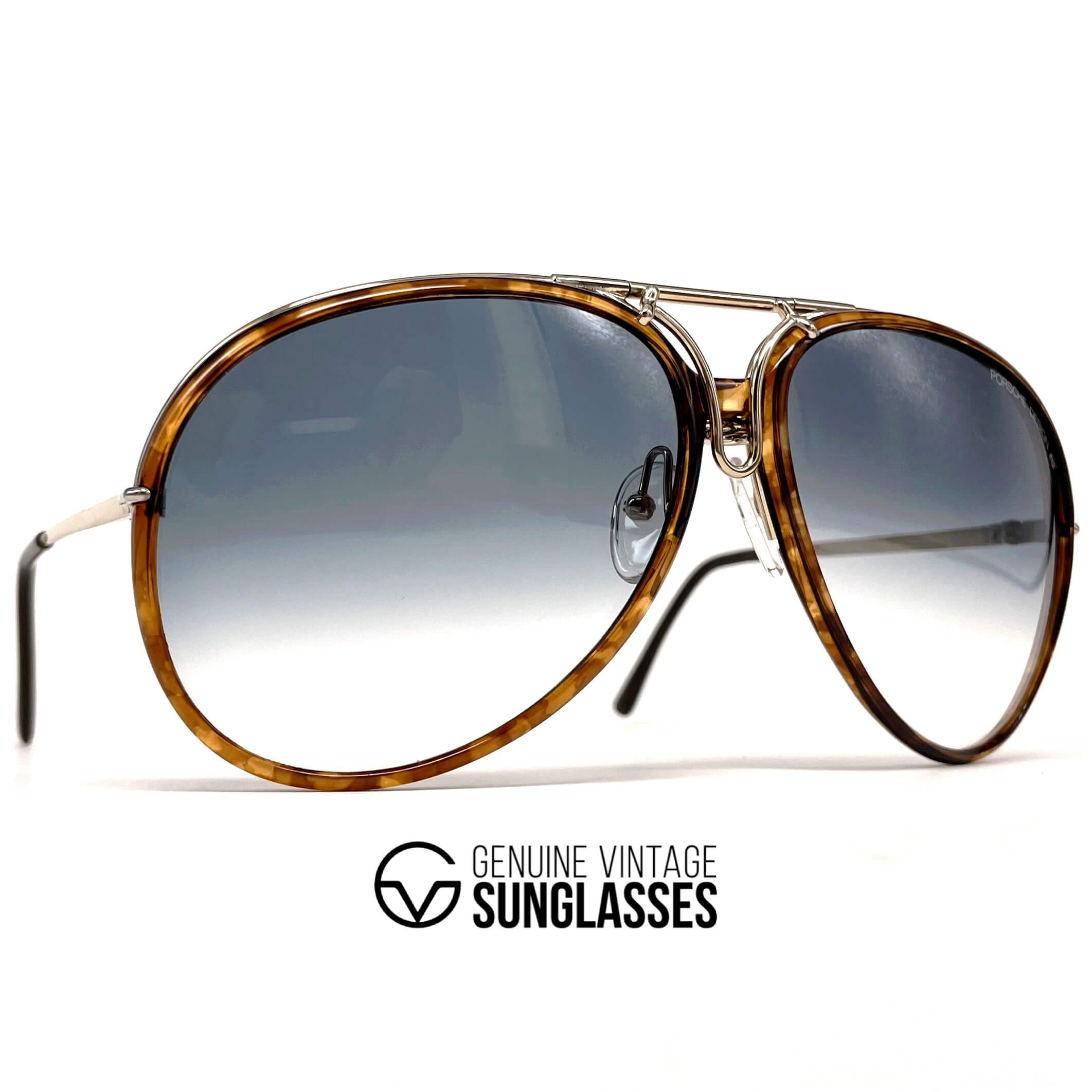 Vintage PORSCHE DESIGN by CARRERA 5632 black designer sunglasses