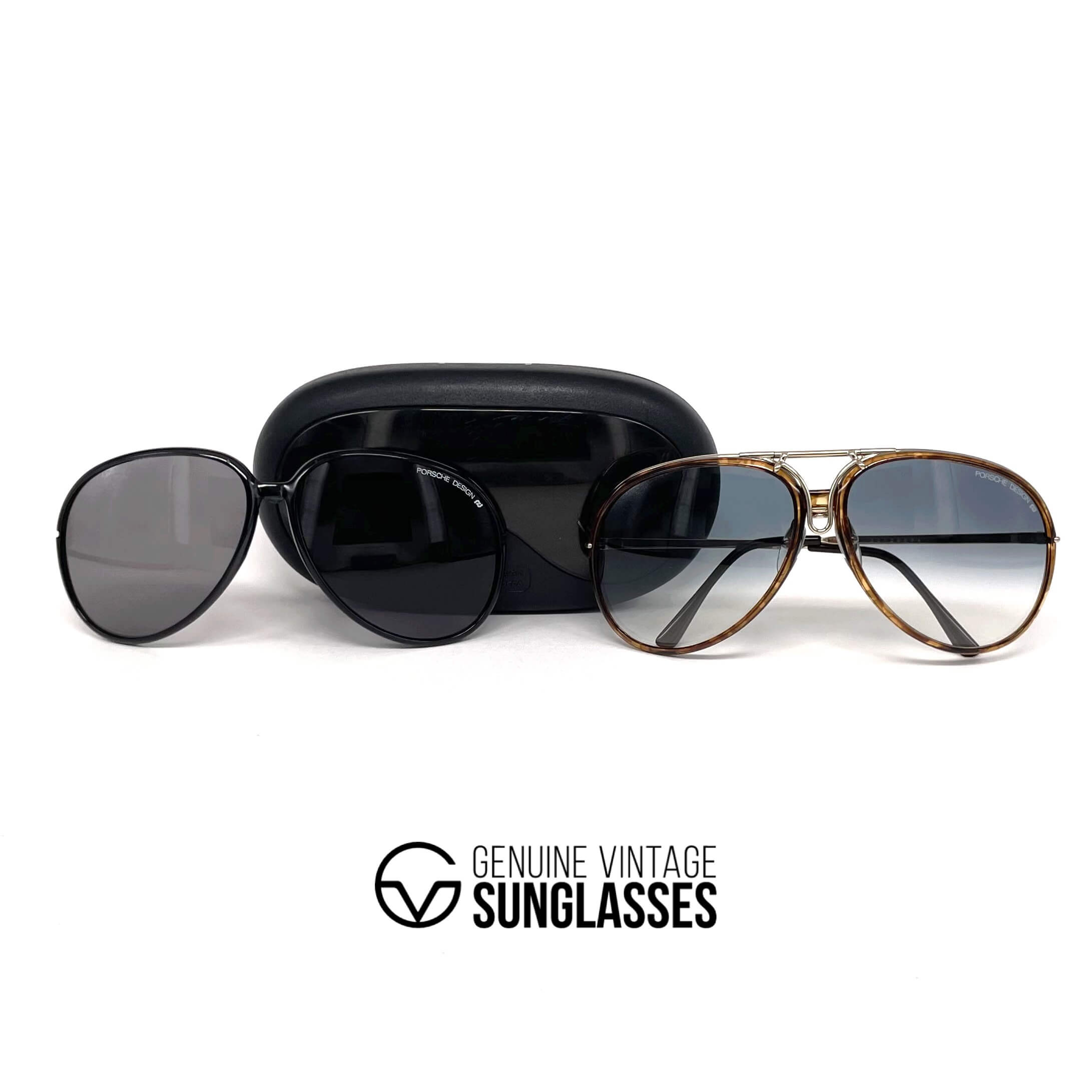 Vintage PORSCHE DESIGN by CARRERA 5632 black designer sunglasses