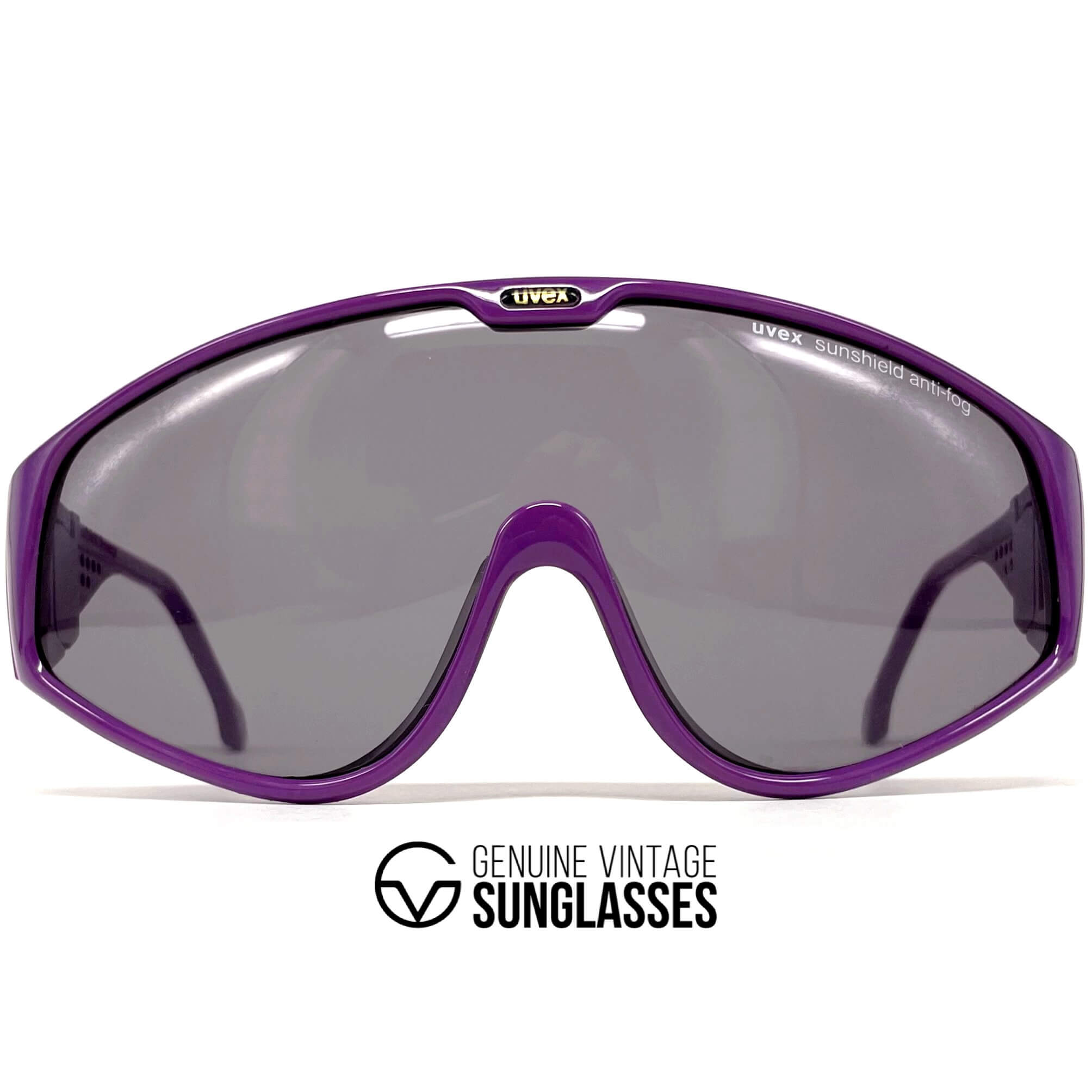 Vintage UVEX Sunshield "Anti-Fog" blue XXL sports sunglasses