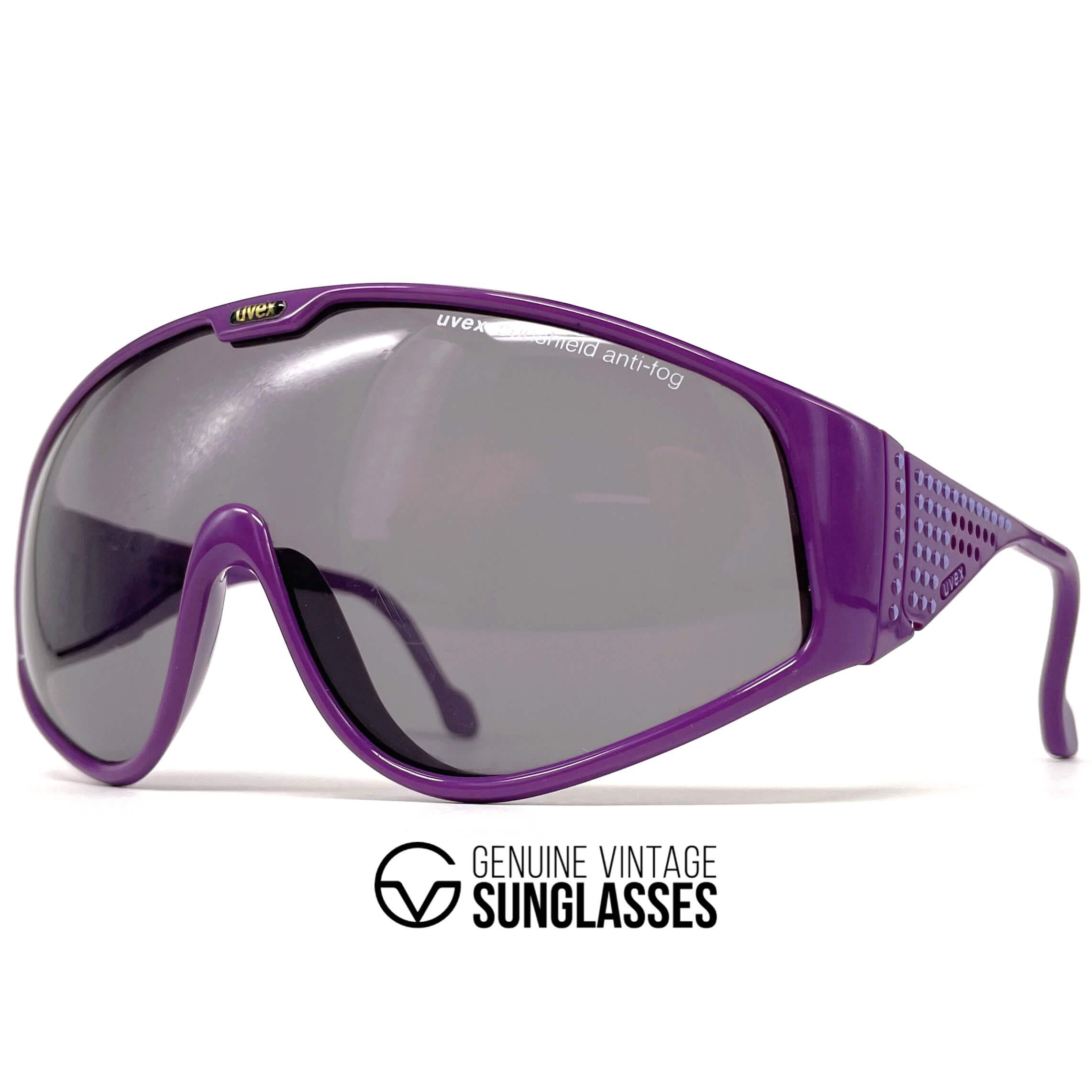 Vintage UVEX Sunshield "Anti-Fog" blue XXL sports sunglasses