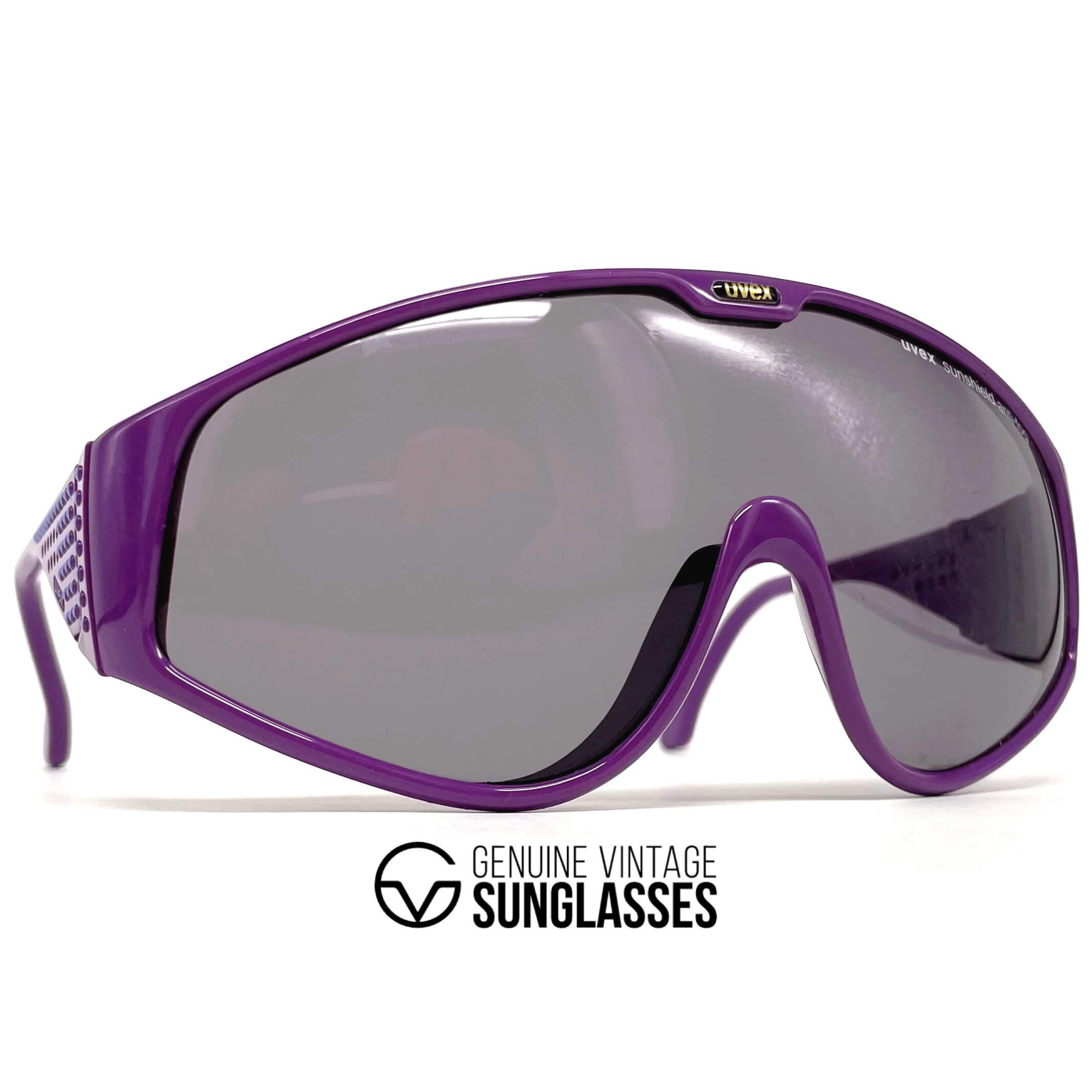 Vintage UVEX Sunshield "Anti-Fog" blue XXL sports sunglasses
