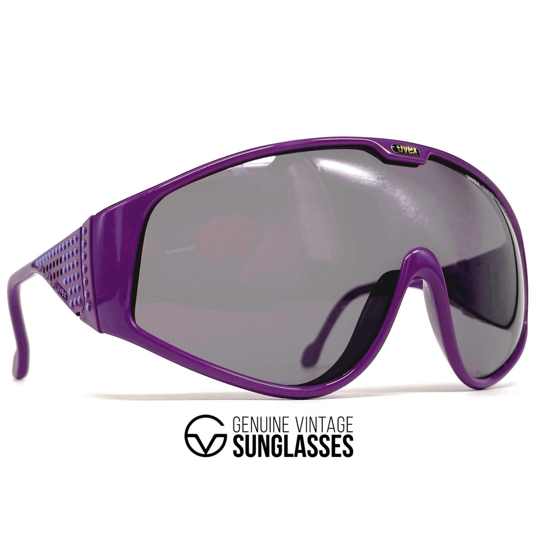 Vintage UVEX Sunshield "Anti-Fog" blue XXL sports sunglasses