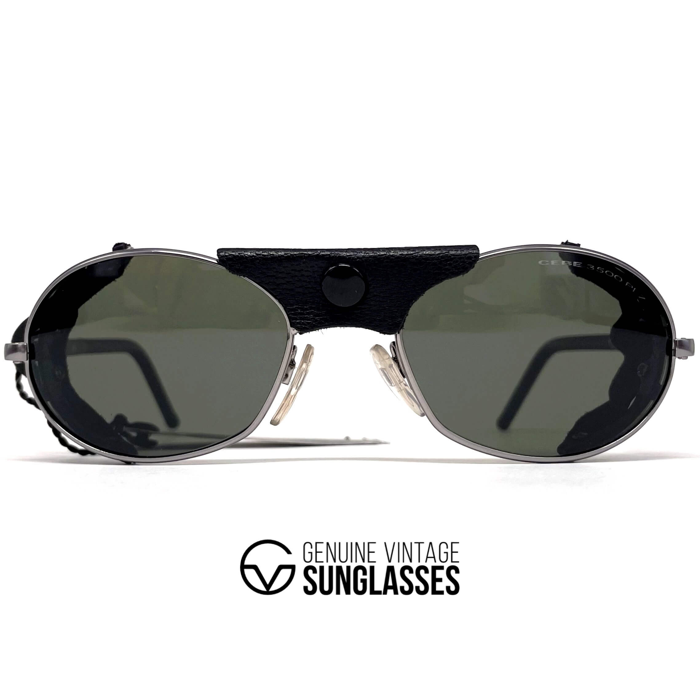 Vintage CEBE 3500 PI leather mineral glacier sports sunglasses