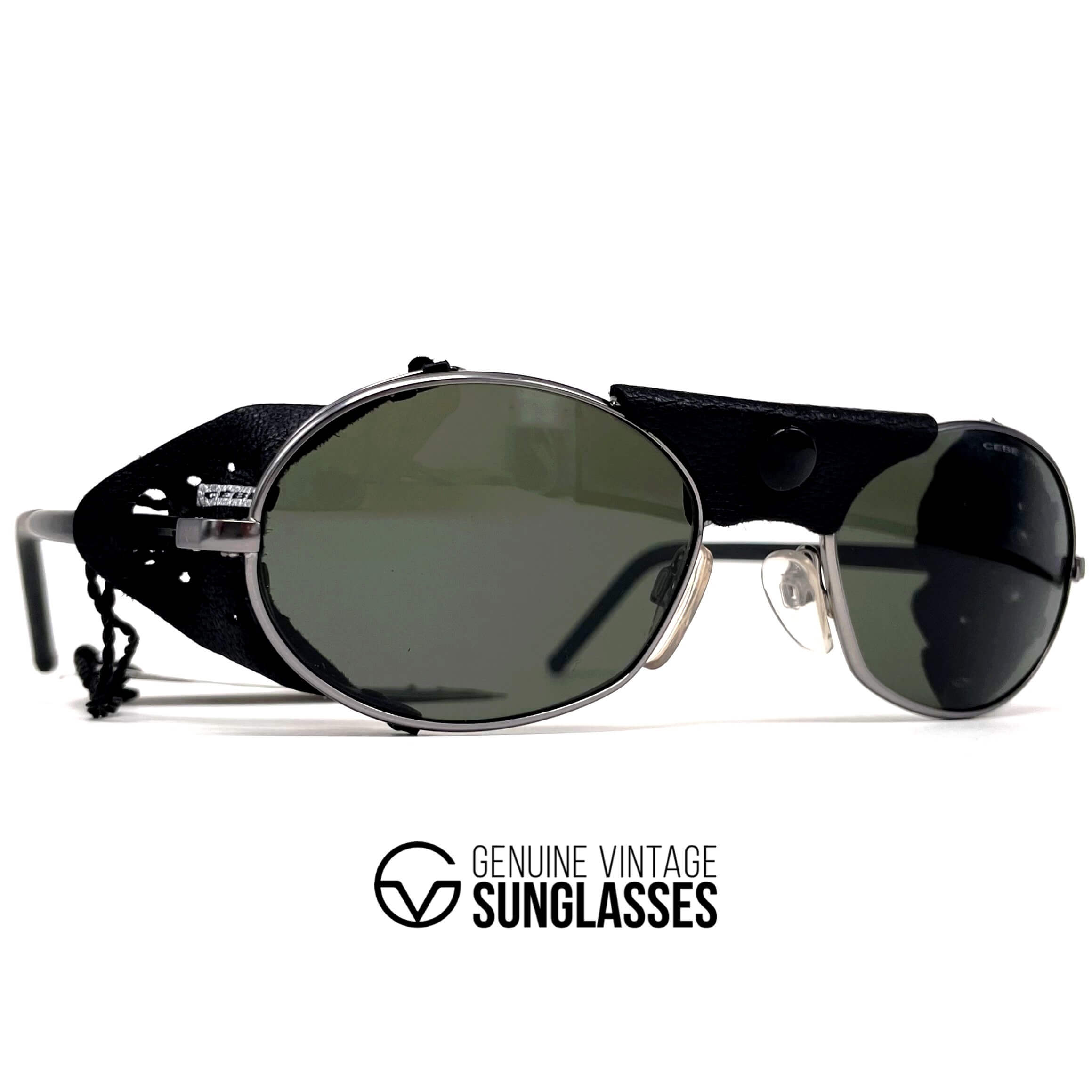 Vintage CEBE 3500 PI leather mineral glacier sports sunglasses