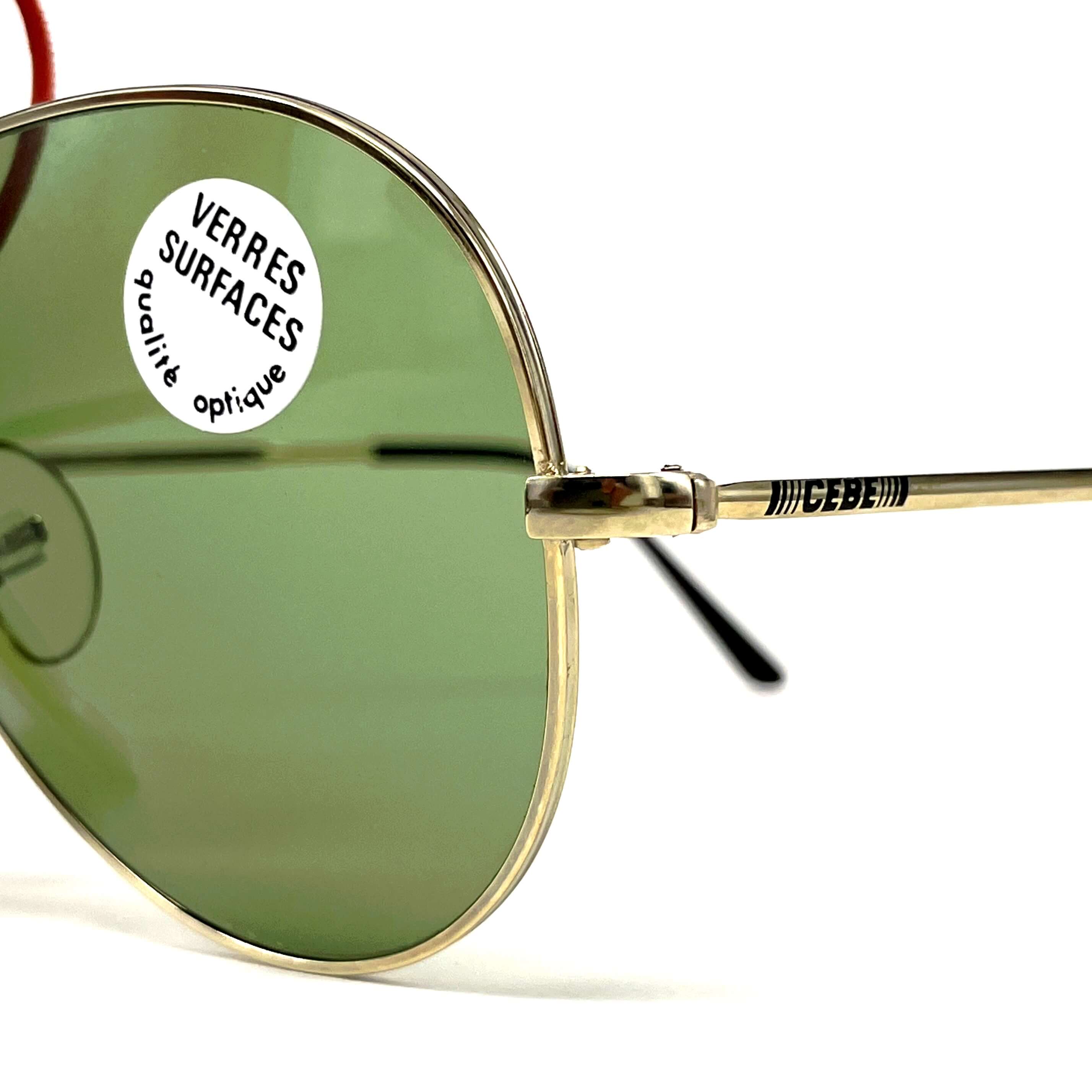 Vintage CEBE 106 Metal gold mineral aviator sunglasses