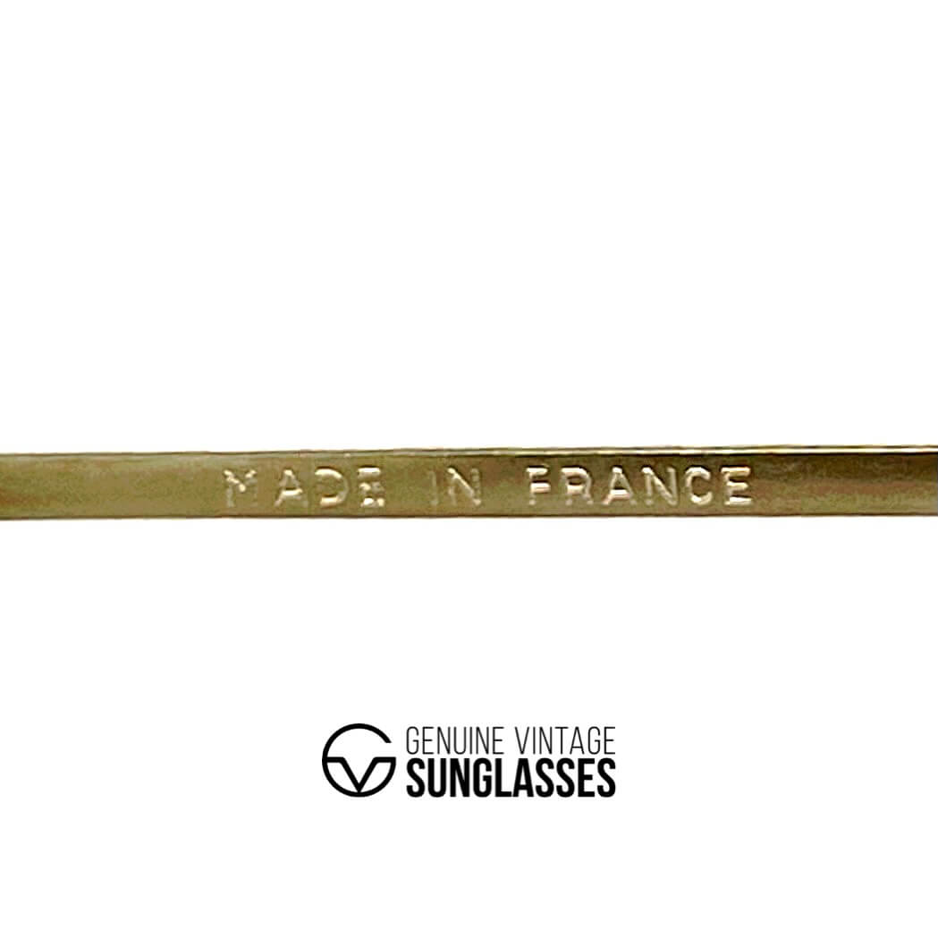 Vintage CEBE 106 Metal gold mineral aviator sunglasses