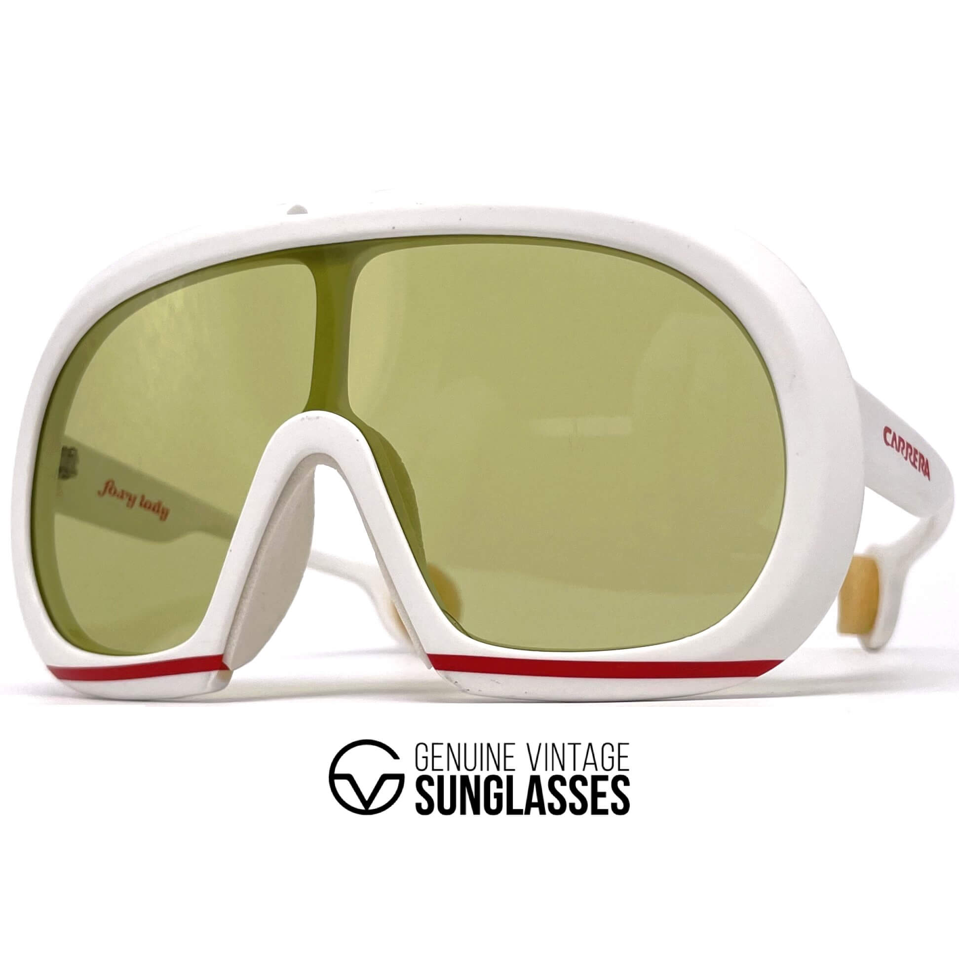 Vintage CARRERA 5531 Foxy Lady white designer sunglasses