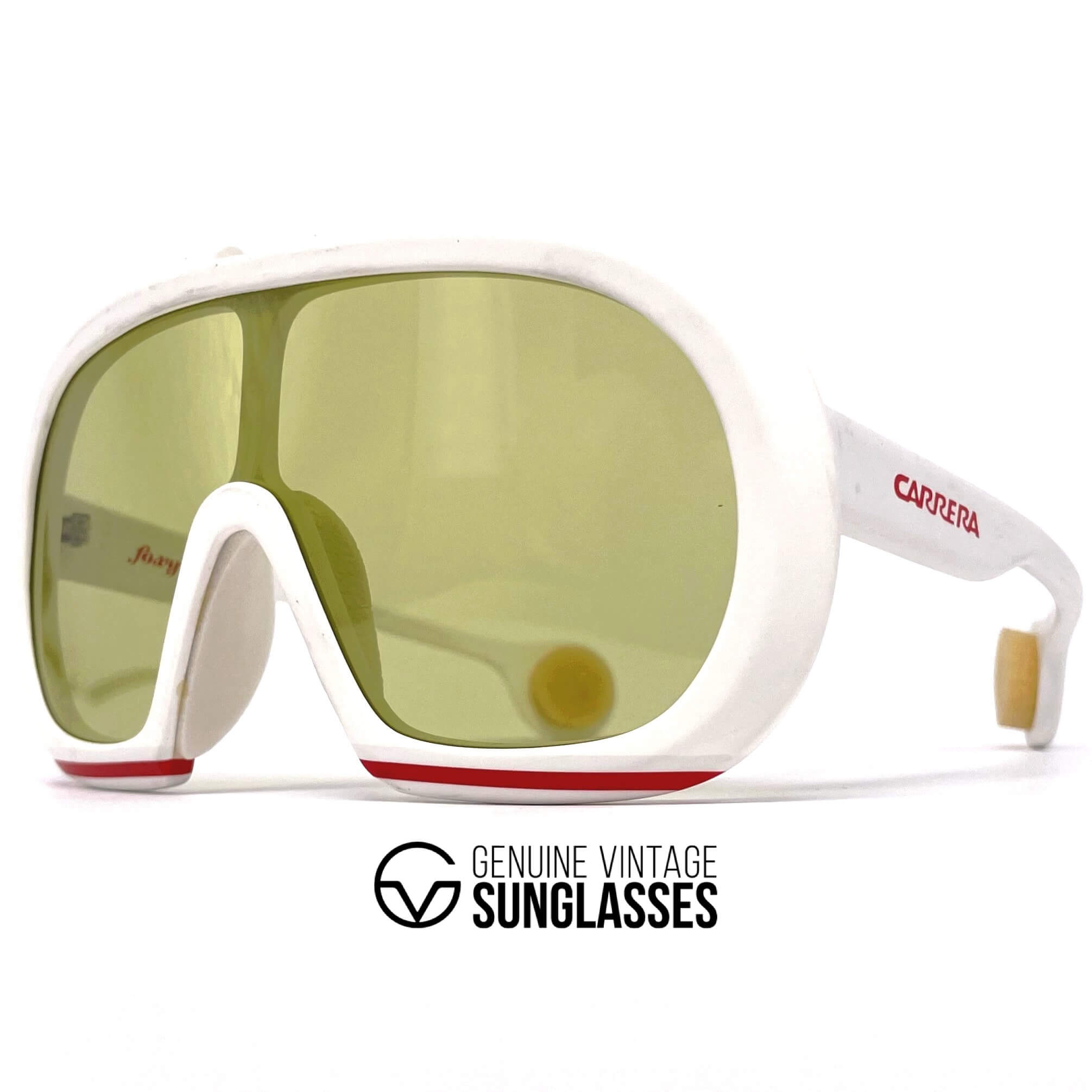 Vintage CARRERA 5531 Foxy Lady white designer sunglasses