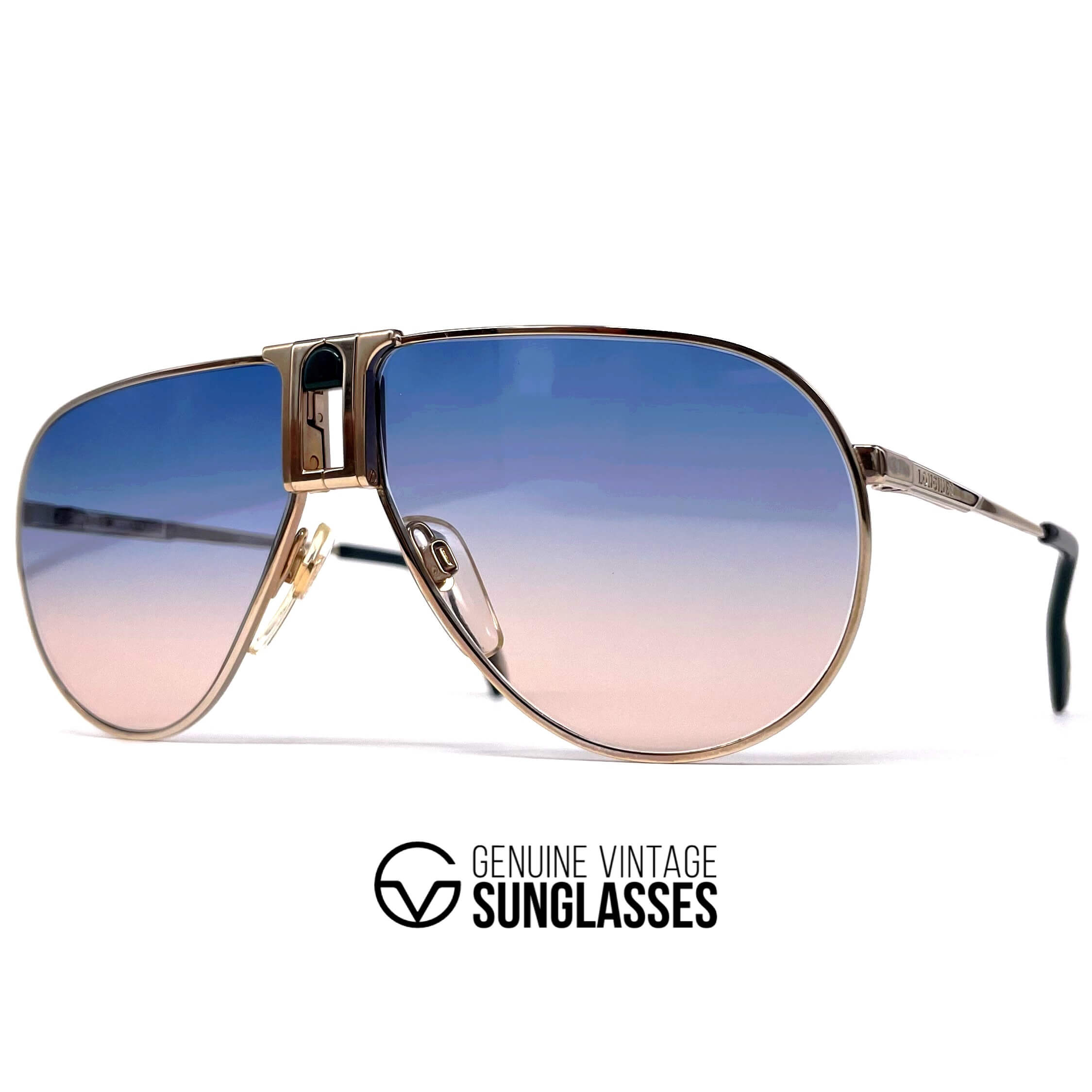Vintage LONGINES 0154 METZLER rare designer aviator sunglasses