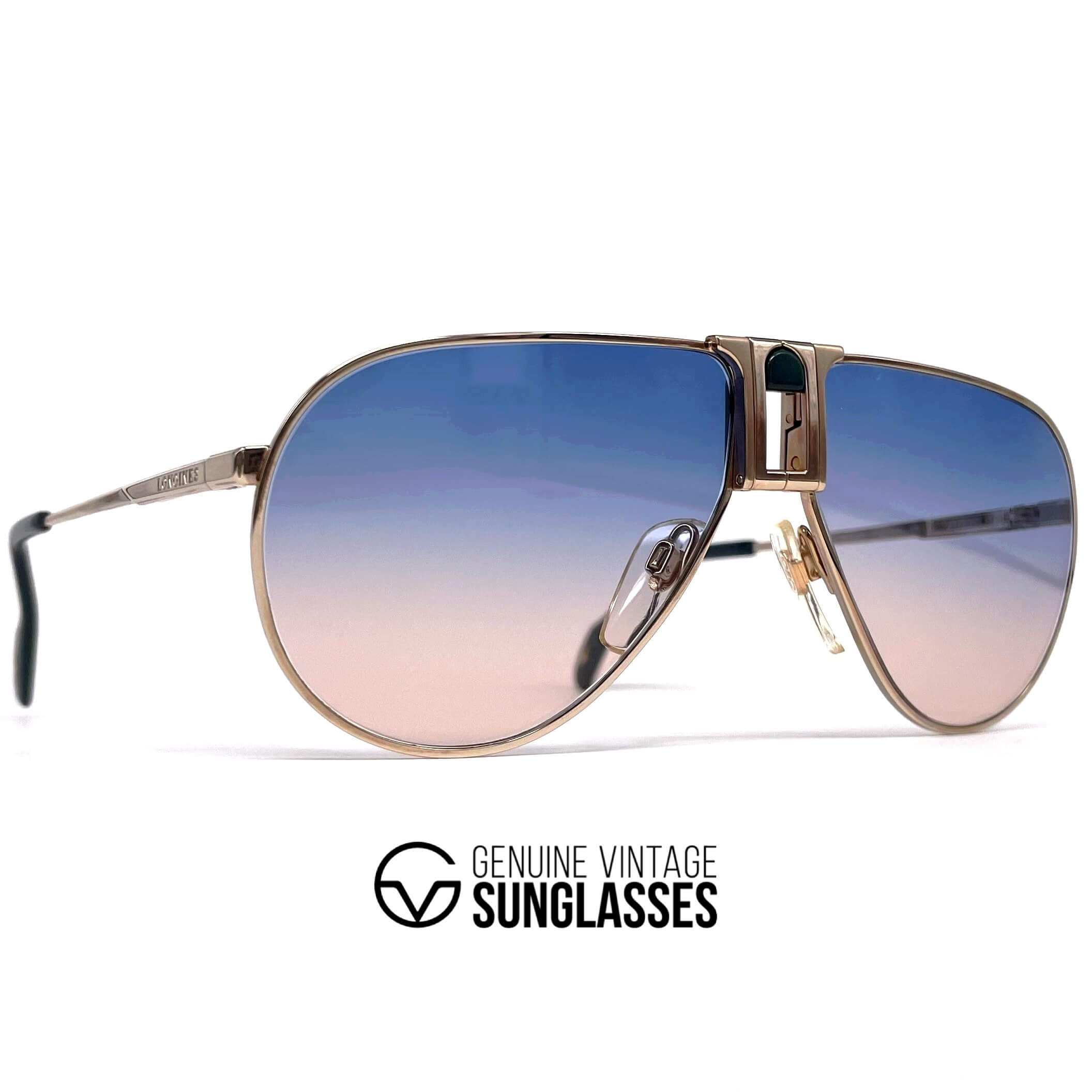Vintage LONGINES 0154 METZLER rare designer aviator sunglasses