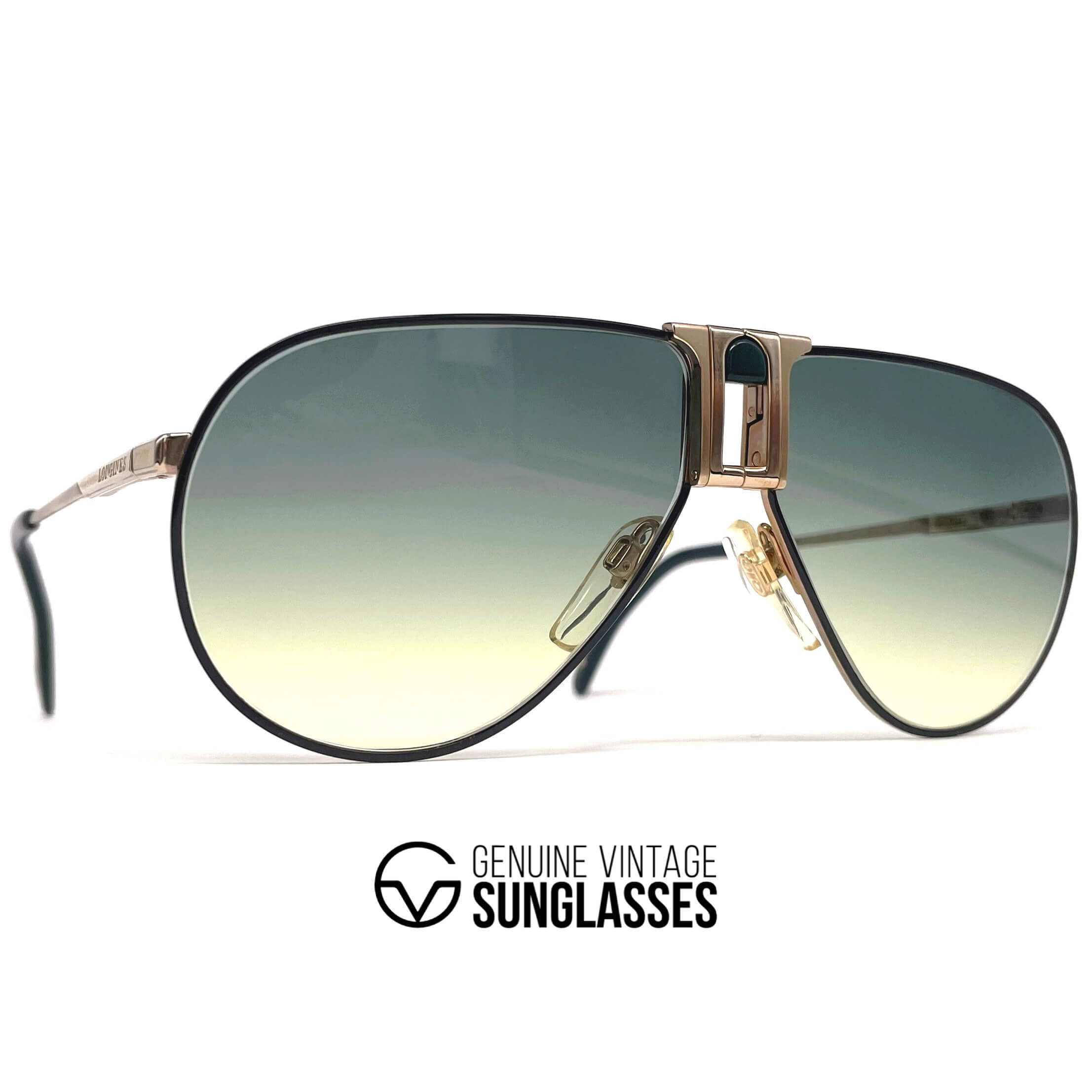 Vintage LONGINES 0154 METZLER rare designer aviator sunglasses