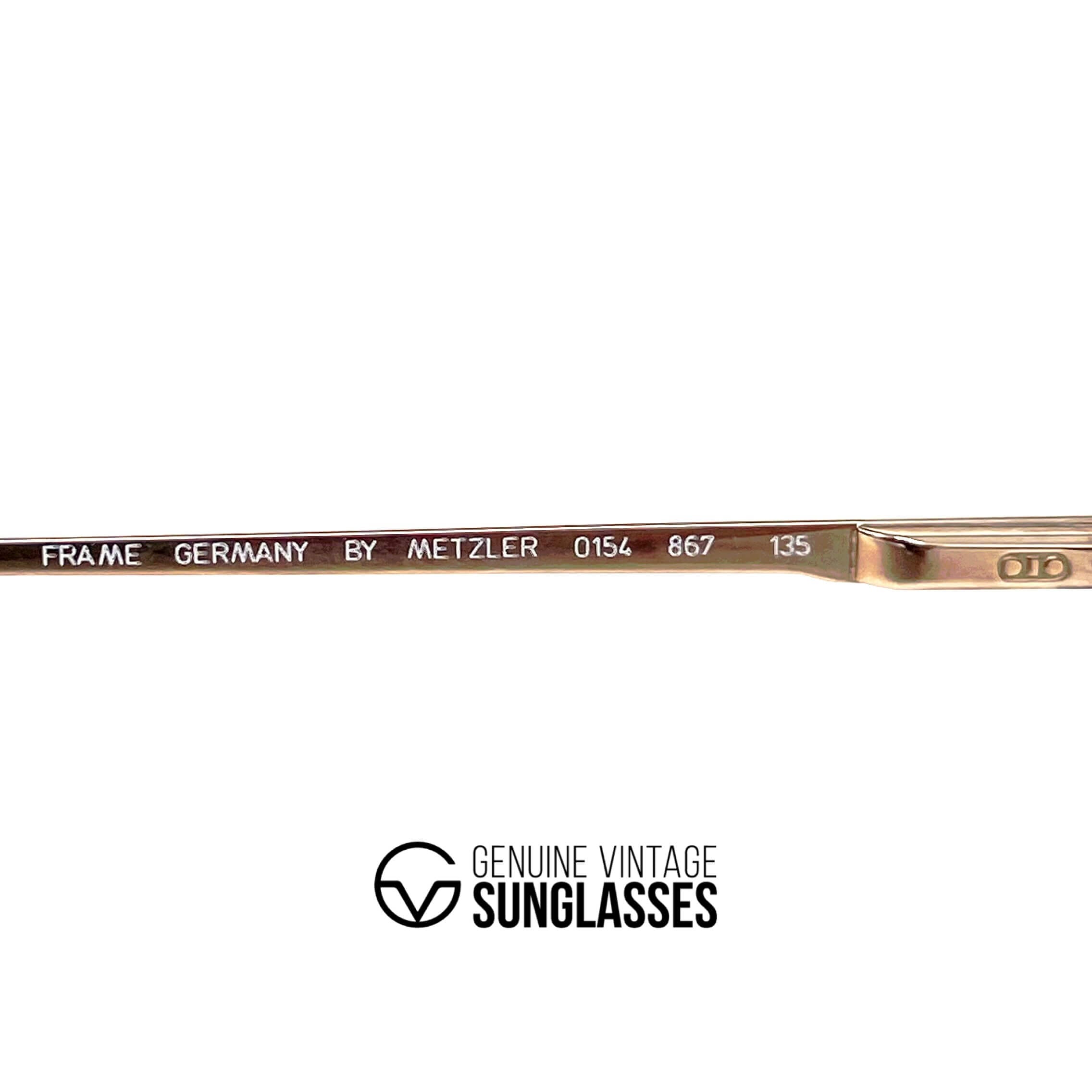 Vintage LONGINES 0154 METZLER rare designer aviator sunglasses