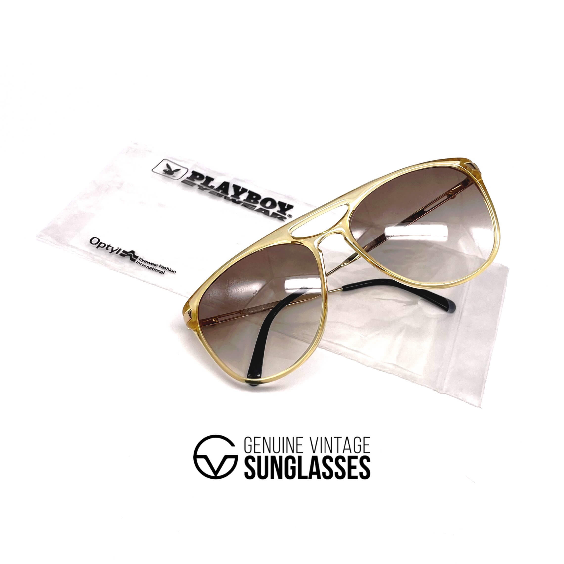 Vintage PLAYBOY 4667 aviator luxury sunglasses