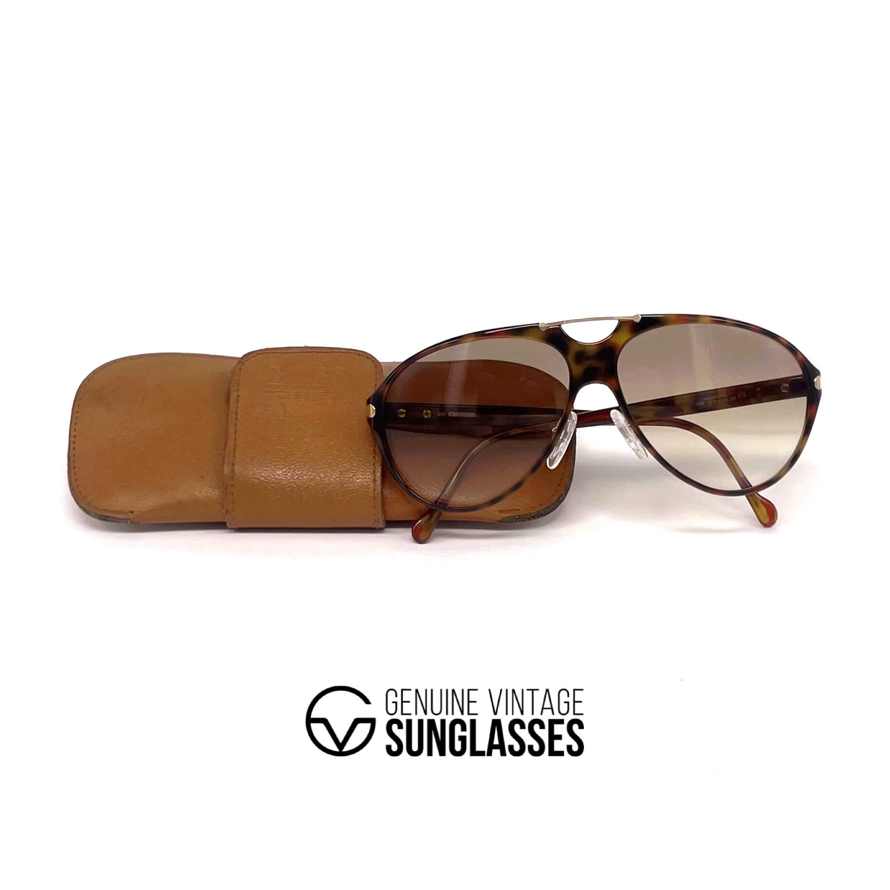 Vintage CARRERA 5169 by BOSS tortoise XL shell aviator sunglasses