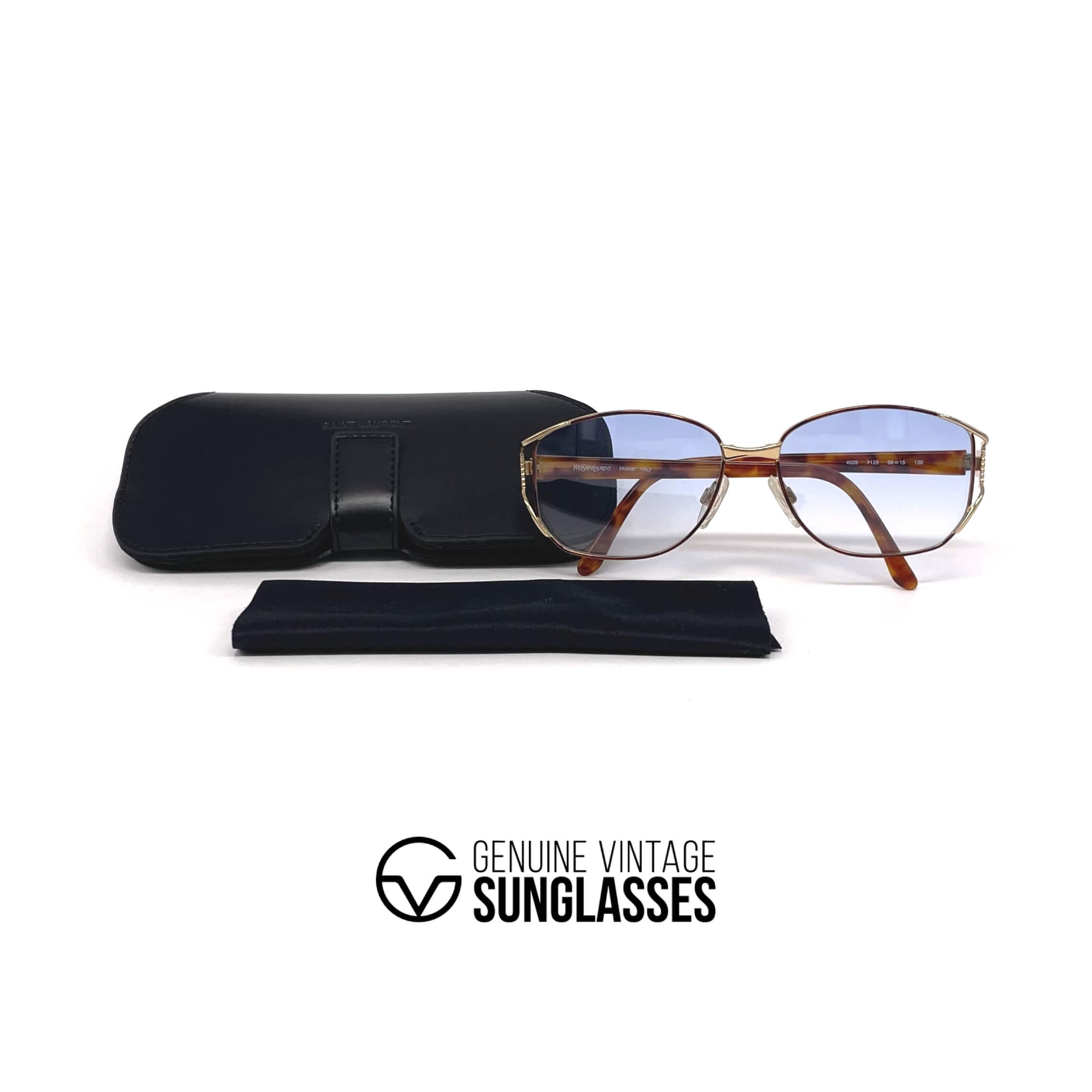 Vintage YVES SAINT LAURENT 4028 gold sunglasses