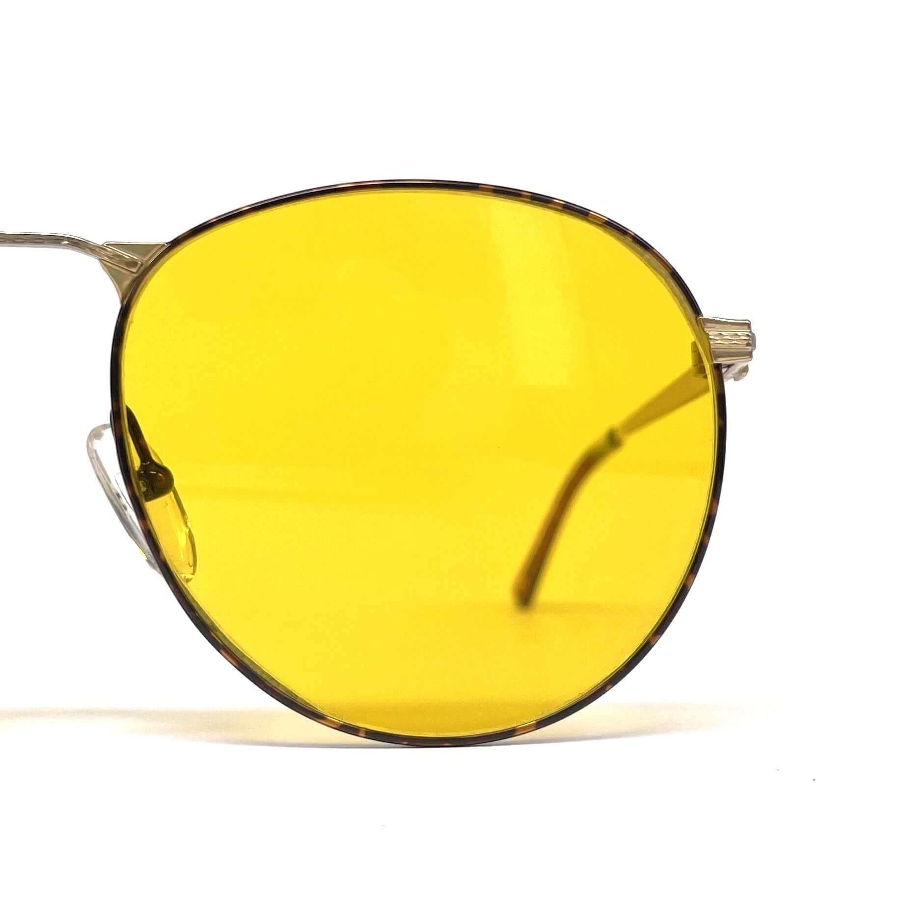 Vintage DUNHILL 6065 round gold plated kalichrome sunglasses