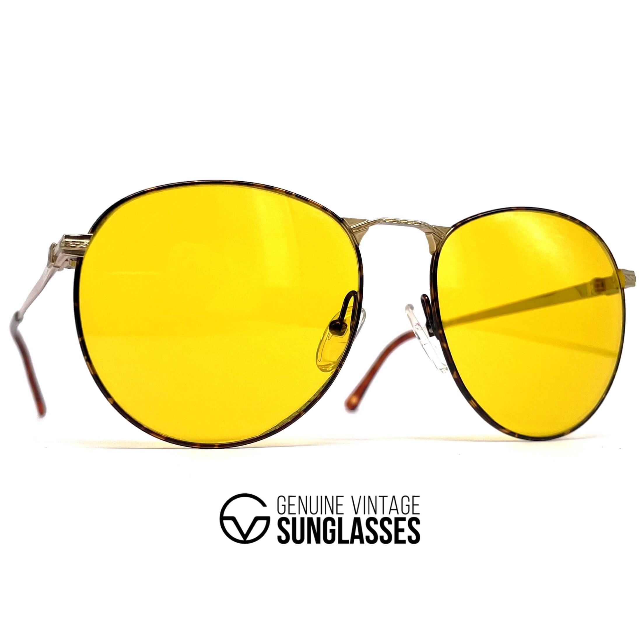 Vintage DUNHILL 6065 round gold plated kalichrome sunglasses