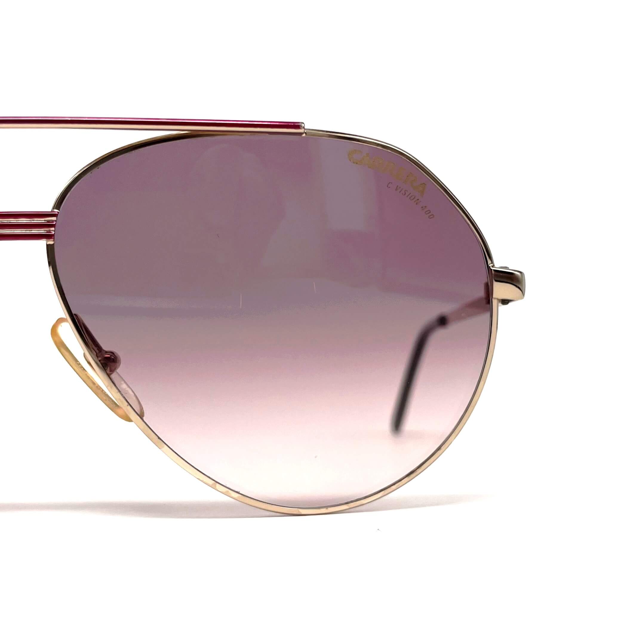 Vintage CARRERA 5439 gold aviator designer sunglasses