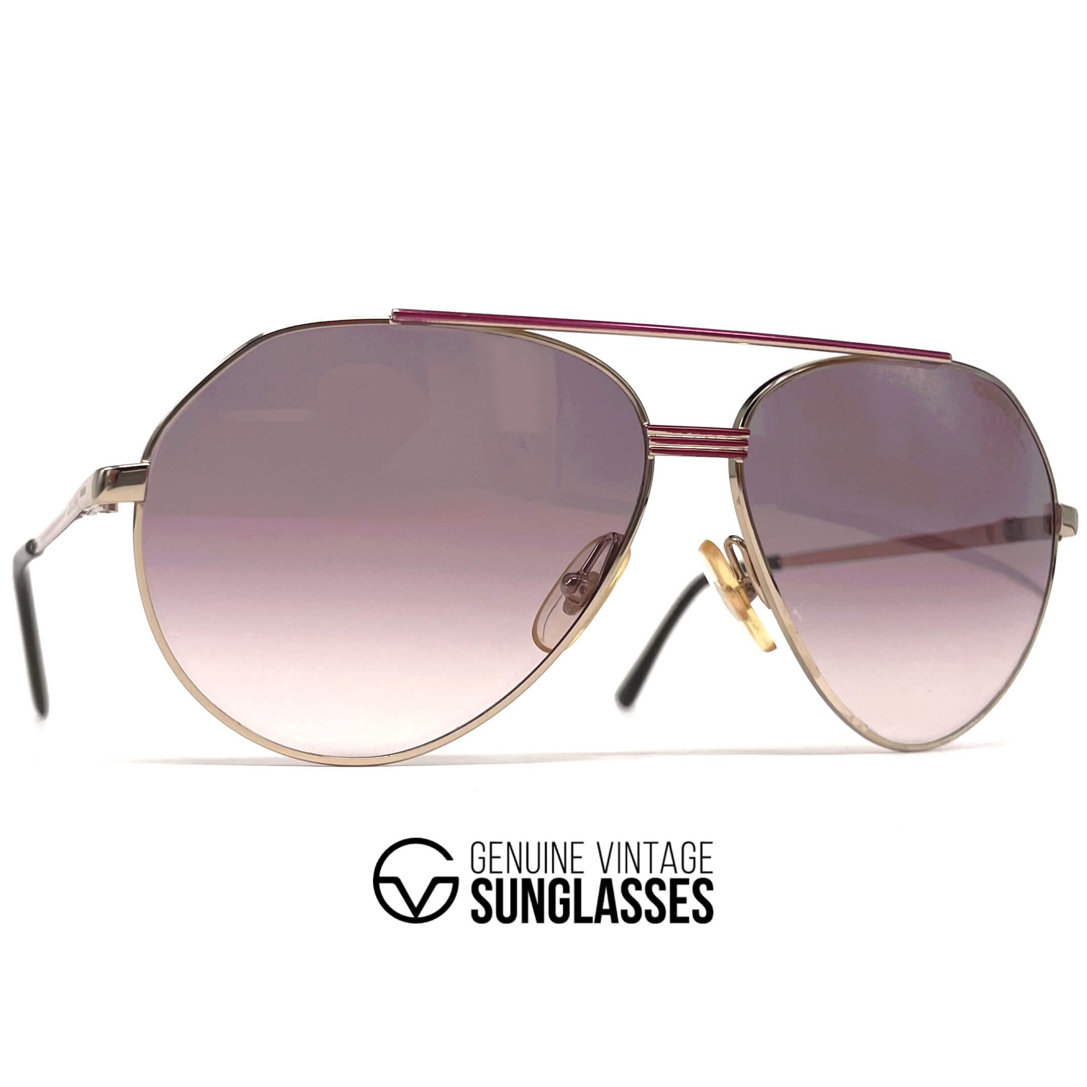 Vintage CARRERA 5439 gold aviator designer sunglasses