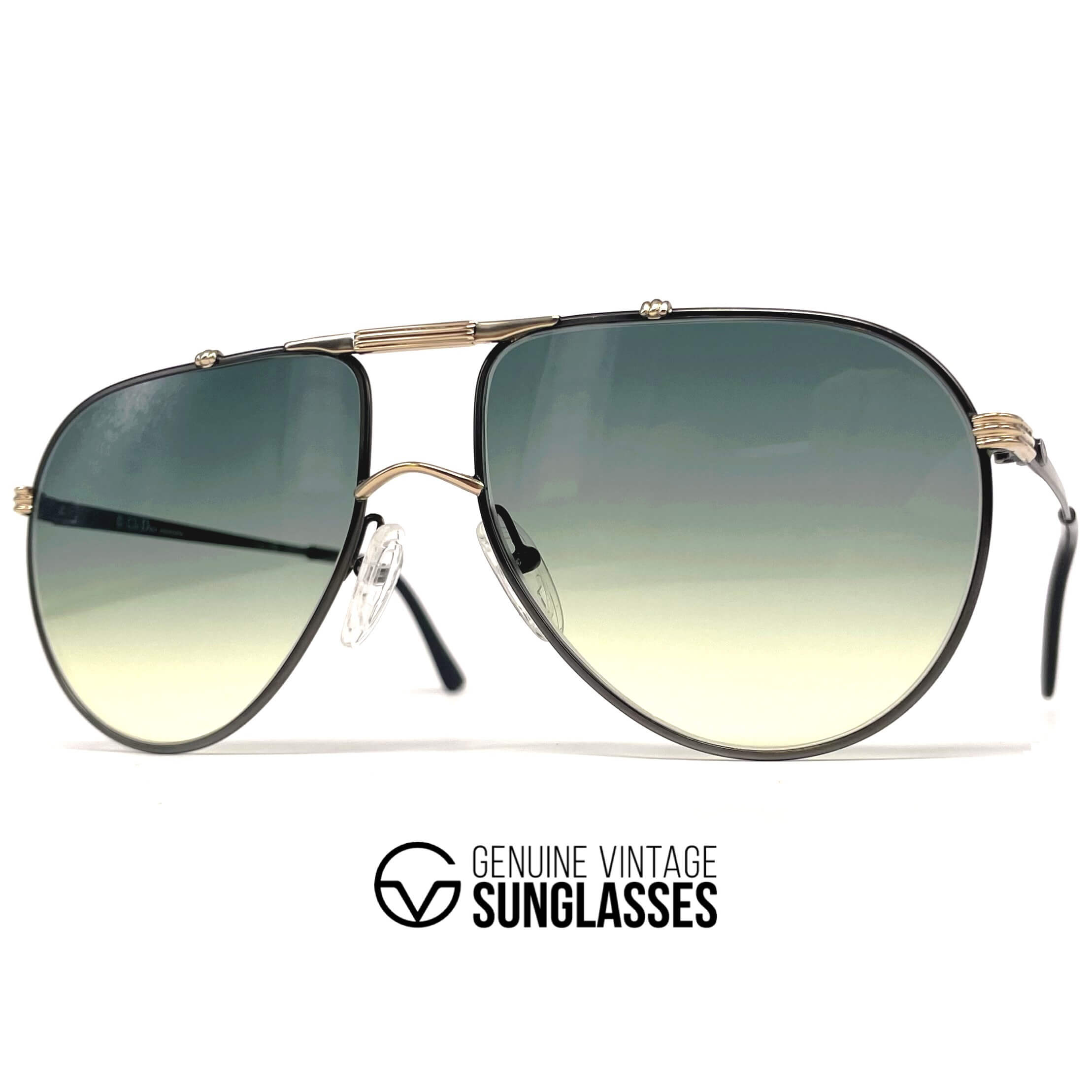 Vintage CHRISTIAN DIOR 2248 "Monsieur" gold plated sunglasses
