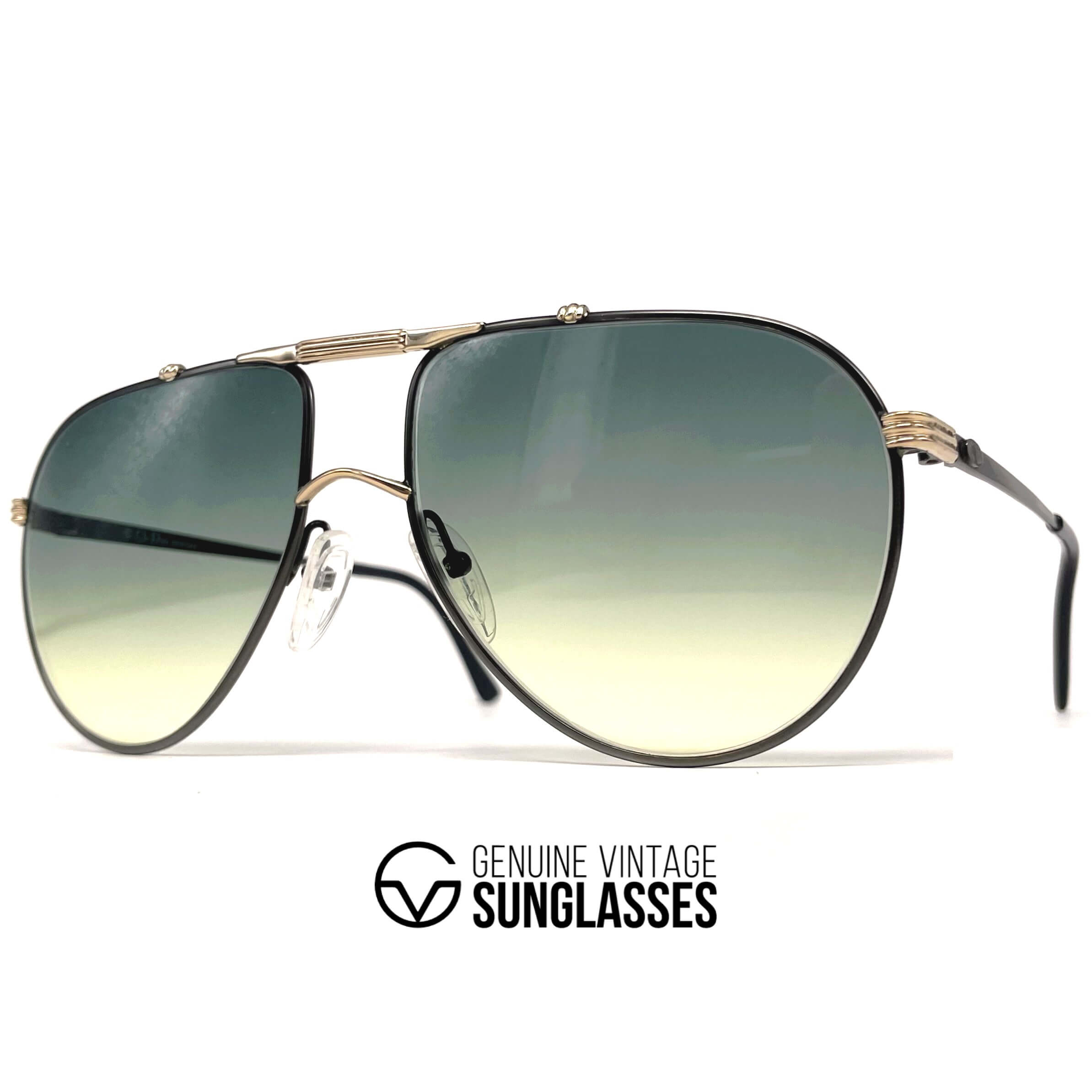 Vintage CHRISTIAN DIOR 2248 "Monsieur" gold plated sunglasses