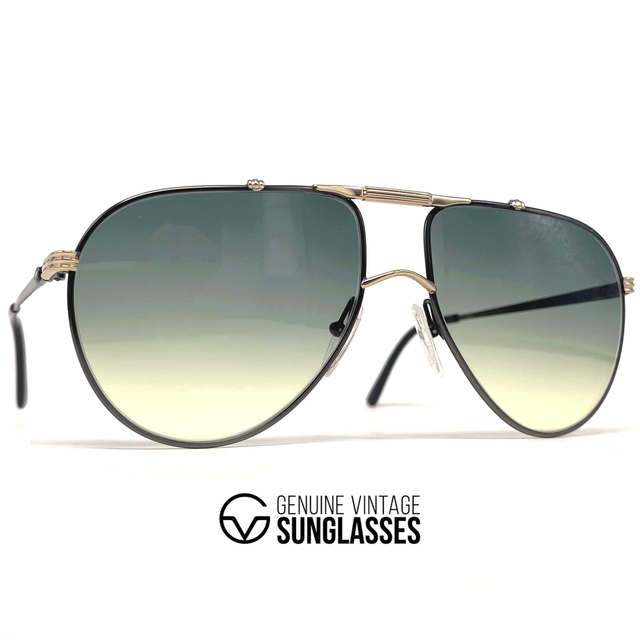 Vintage CHRISTIAN DIOR 2248 "Monsieur" gold plated sunglasses