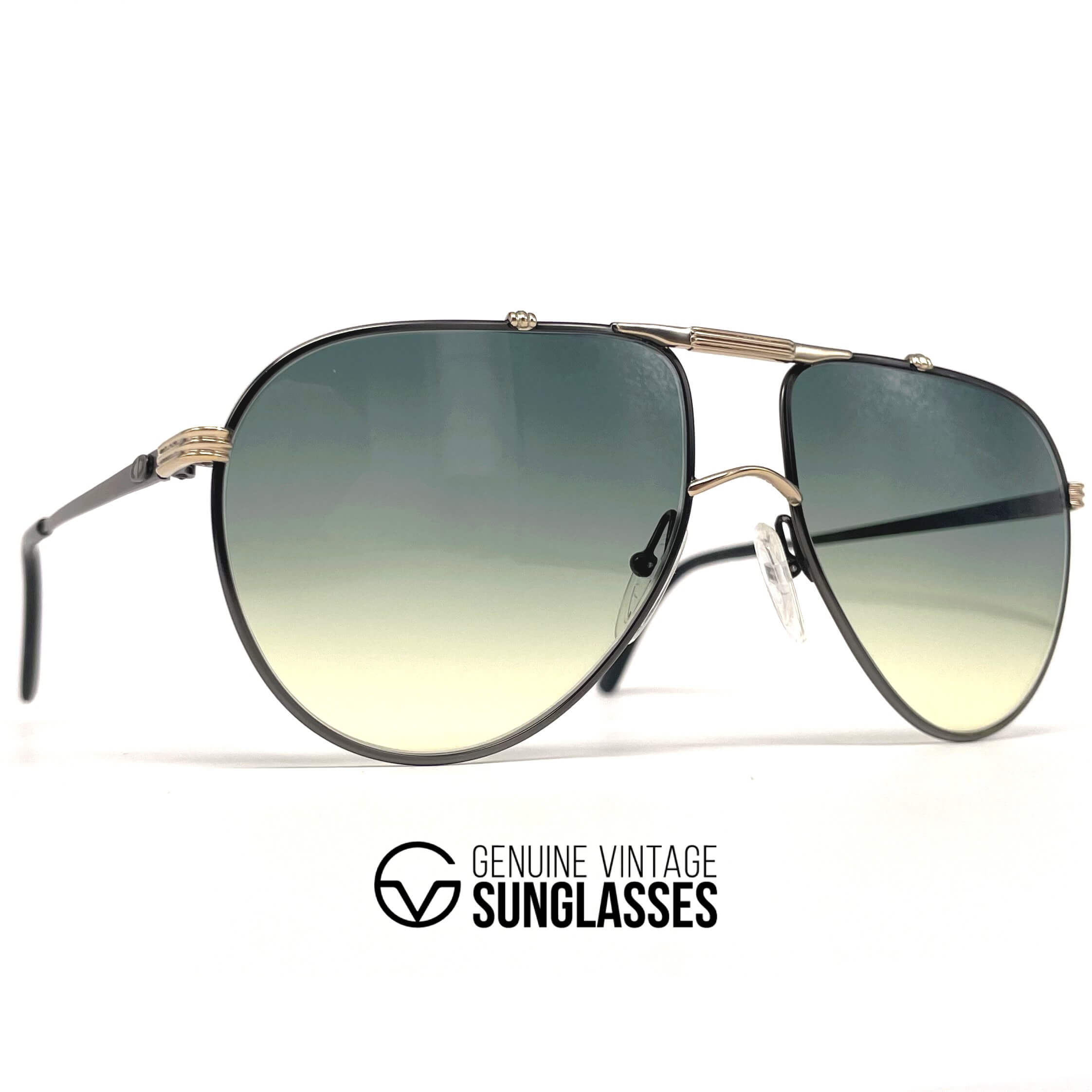 Vintage CHRISTIAN DIOR 2248 "Monsieur" gold plated sunglasses
