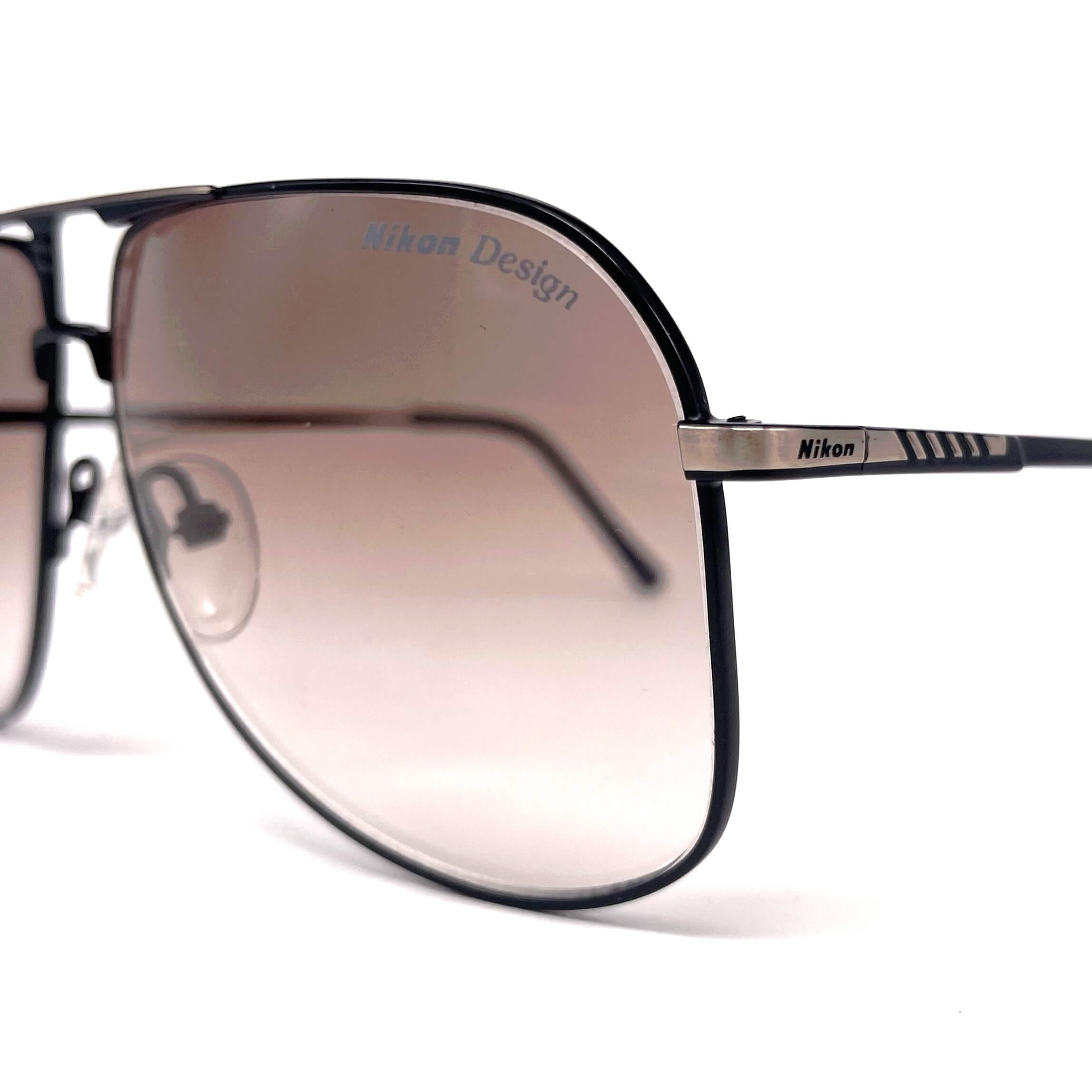 Vintage NIKON NK 4901 SE rare black aviator sunglasses