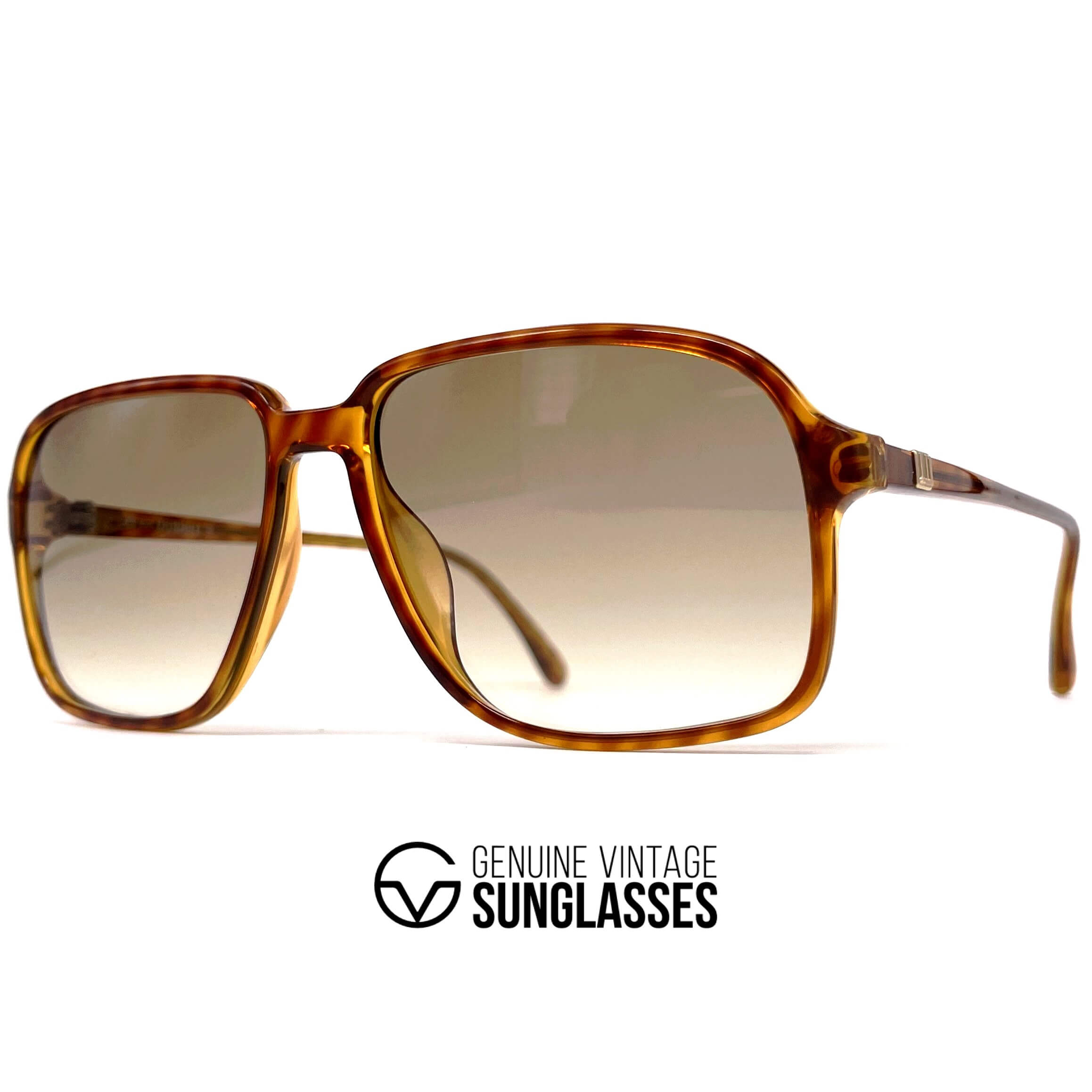 Vintage DUNHILL 6110 rare tortoise shell aviator sunglasses