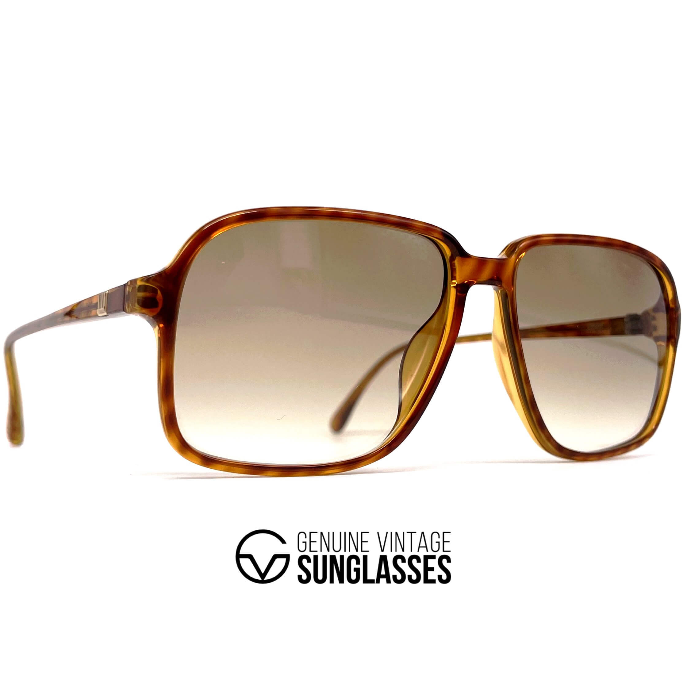 Vintage DUNHILL 6110 rare tortoise shell aviator sunglasses