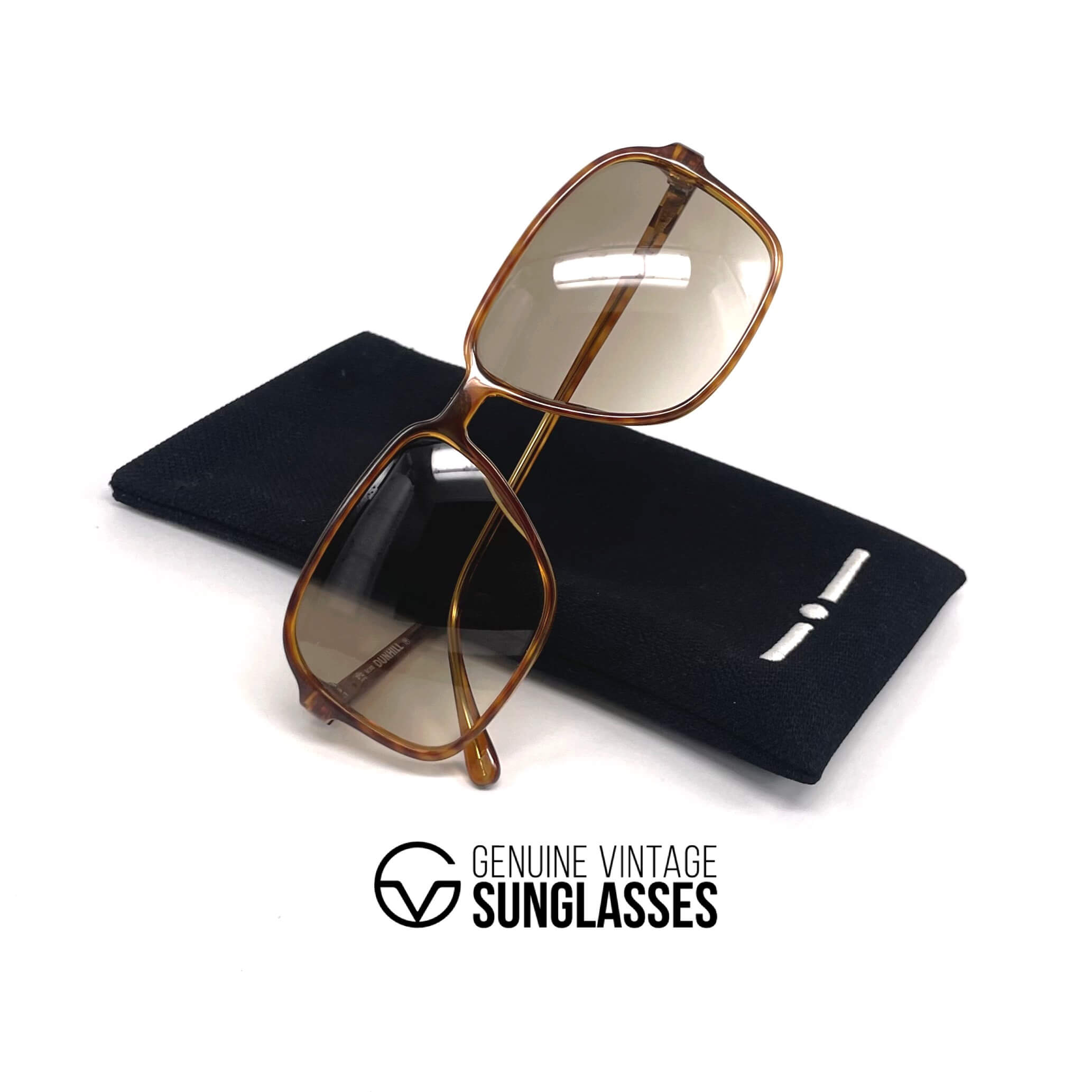 Vintage DUNHILL 6110 rare tortoise shell aviator sunglasses