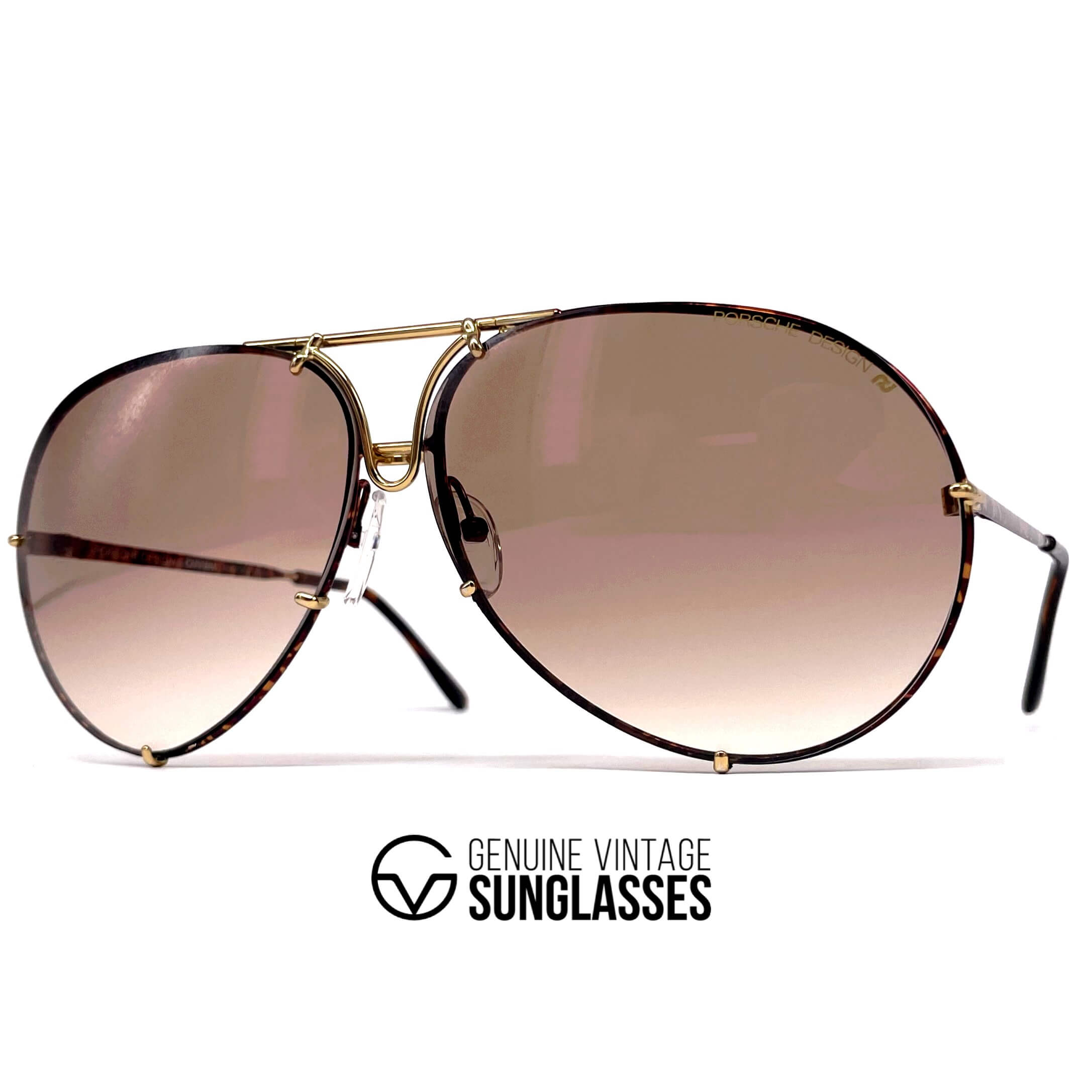 Vintage PORSCHE DESIGN by CARRERA 5621A tortoise aviator sunglasses