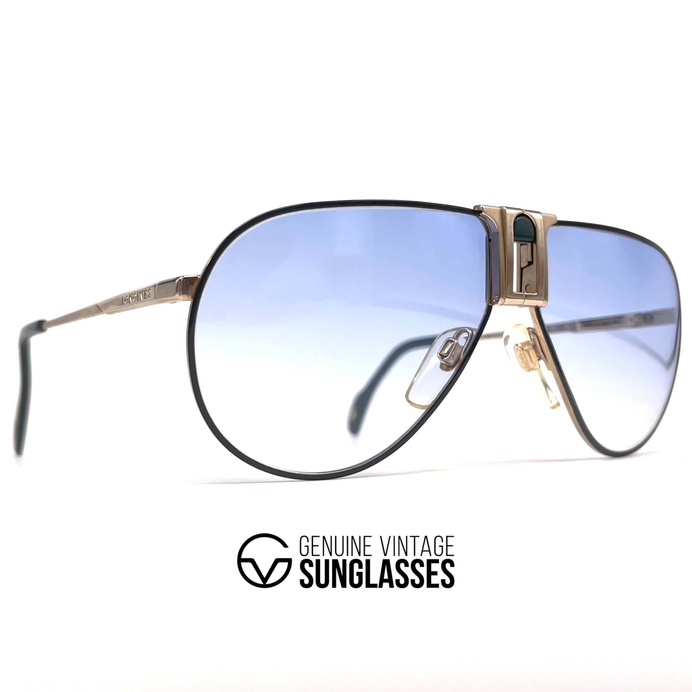 Vintage LONGINES 0154 METZLER rare designer aviator sunglasses